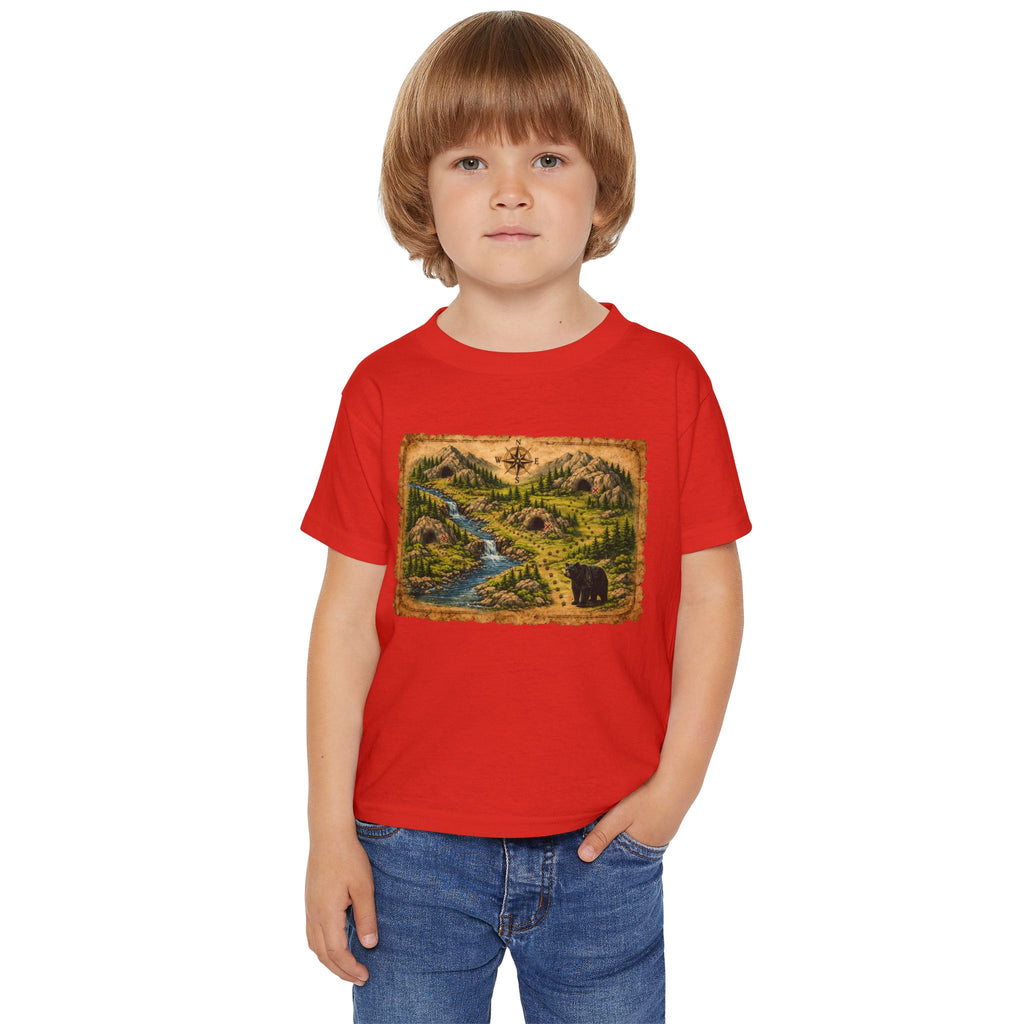 Toddler T-Shirt — Bear Cave Treasure Map