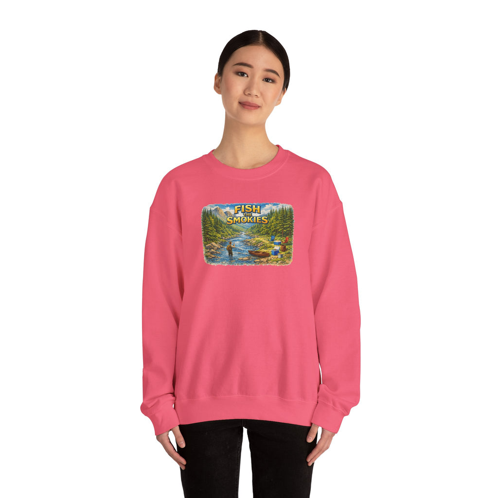 Fish Smokies Fishing Crewneck Unisex Sweatshirt