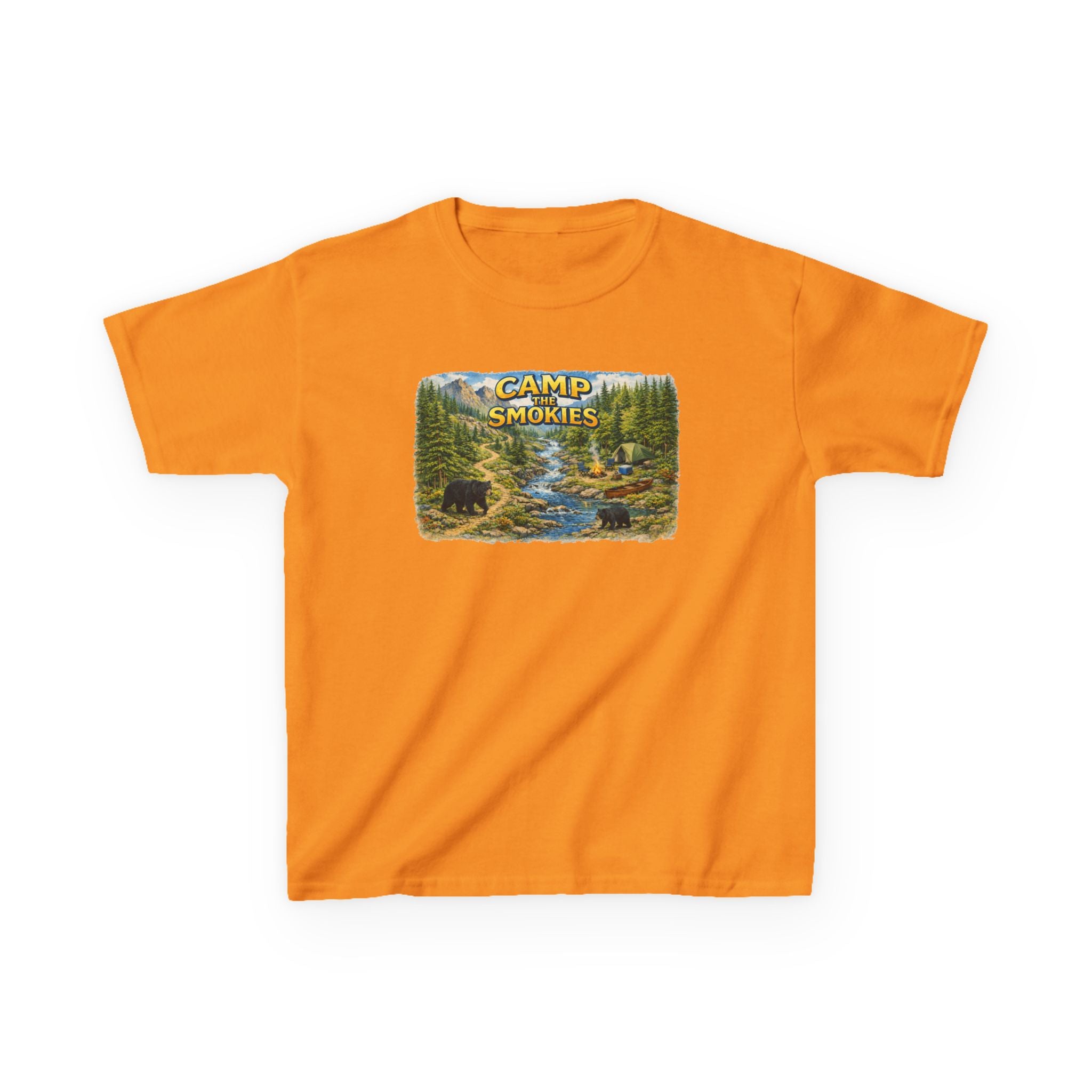 Kids Camp The Smokies T-Shirt — Scenic Smoky Mountains Camp Tee
