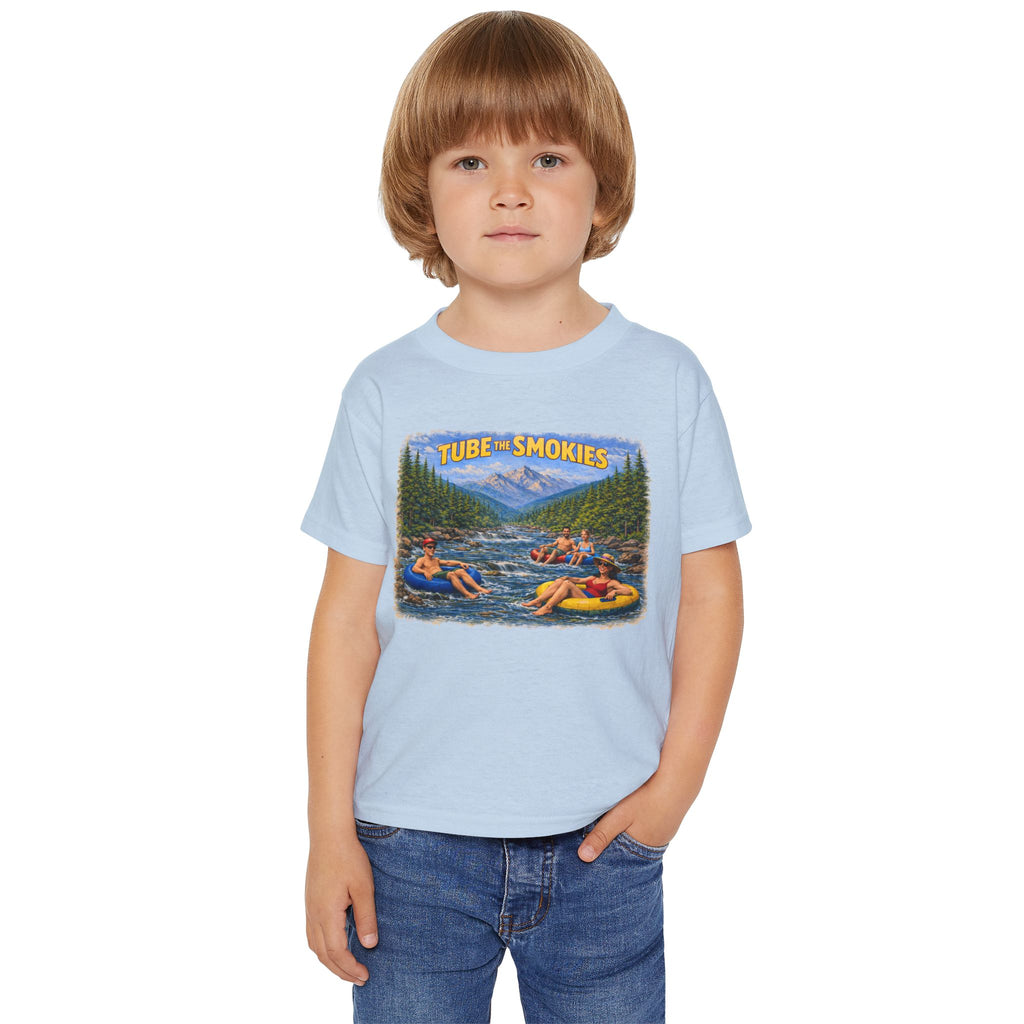 Tube the Smokies Toddler T-Shirt - Kids Summer River Tubing Graphic Tee