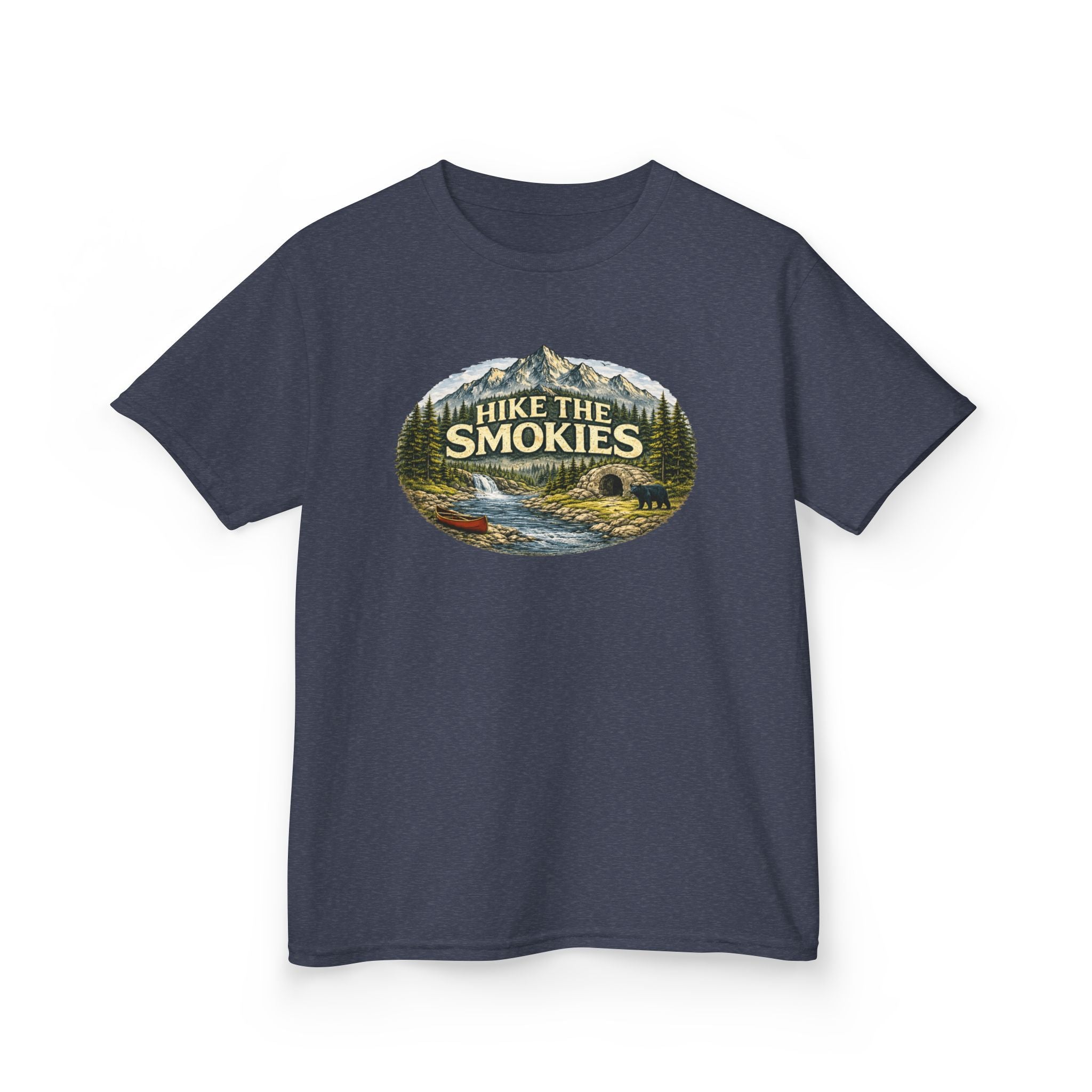Kids Tee — "Hike the Smokies" Scenic Mountain Camping Shirt