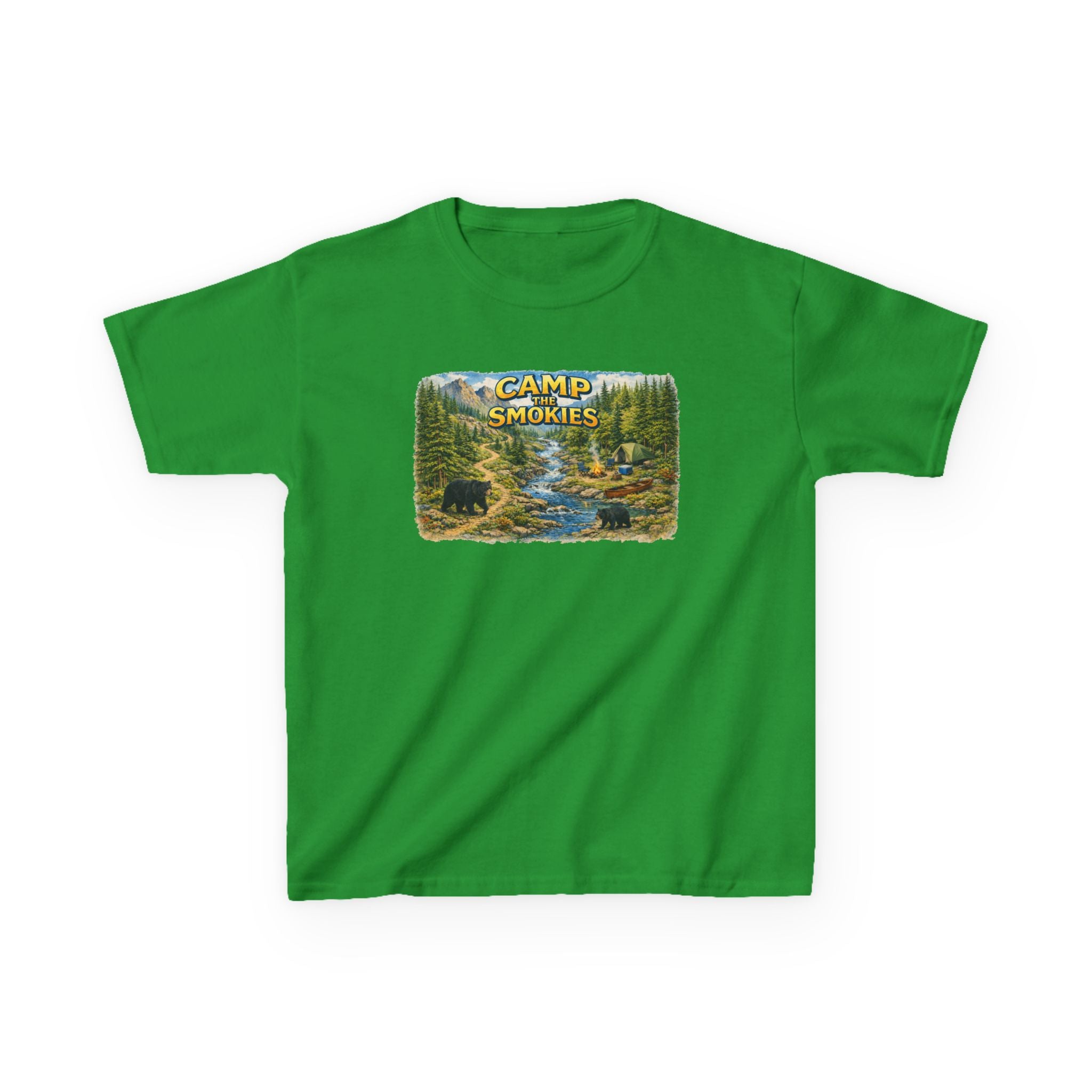 Kids Camp The Smokies T-Shirt — Scenic Smoky Mountains Camp Tee
