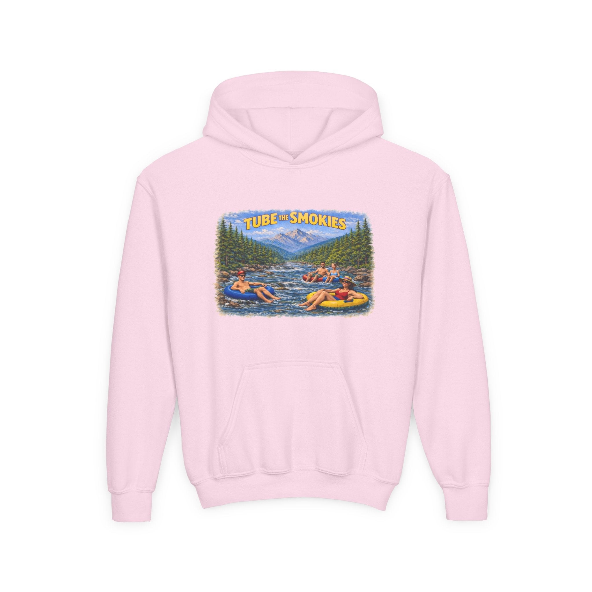 Tube The Smokies Youth Hoodie – River Tubing Graphic Sweatshirt