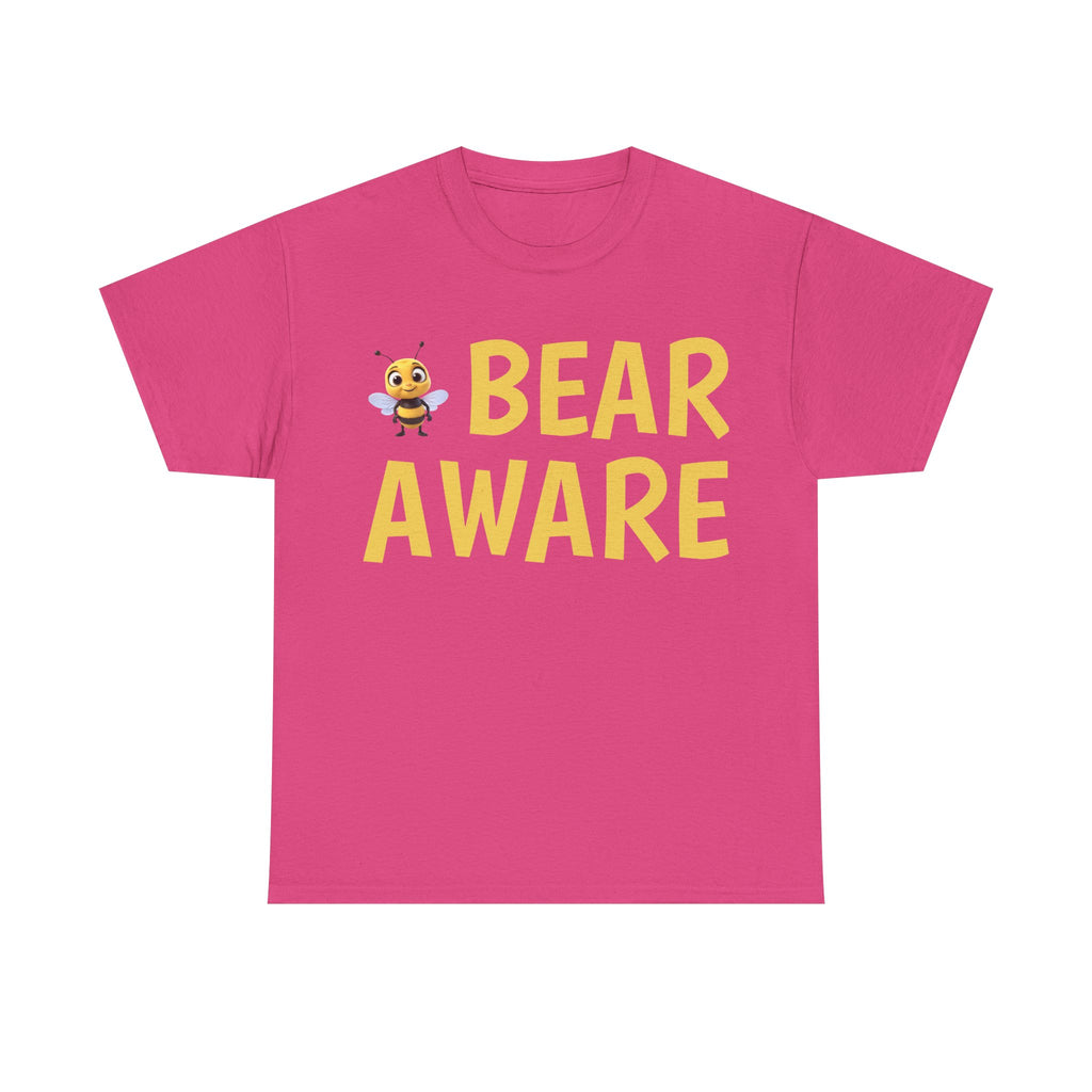 Bear Aware Unisex Tee — Cute Bee Graphic Wildlife Awareness T-Shirt