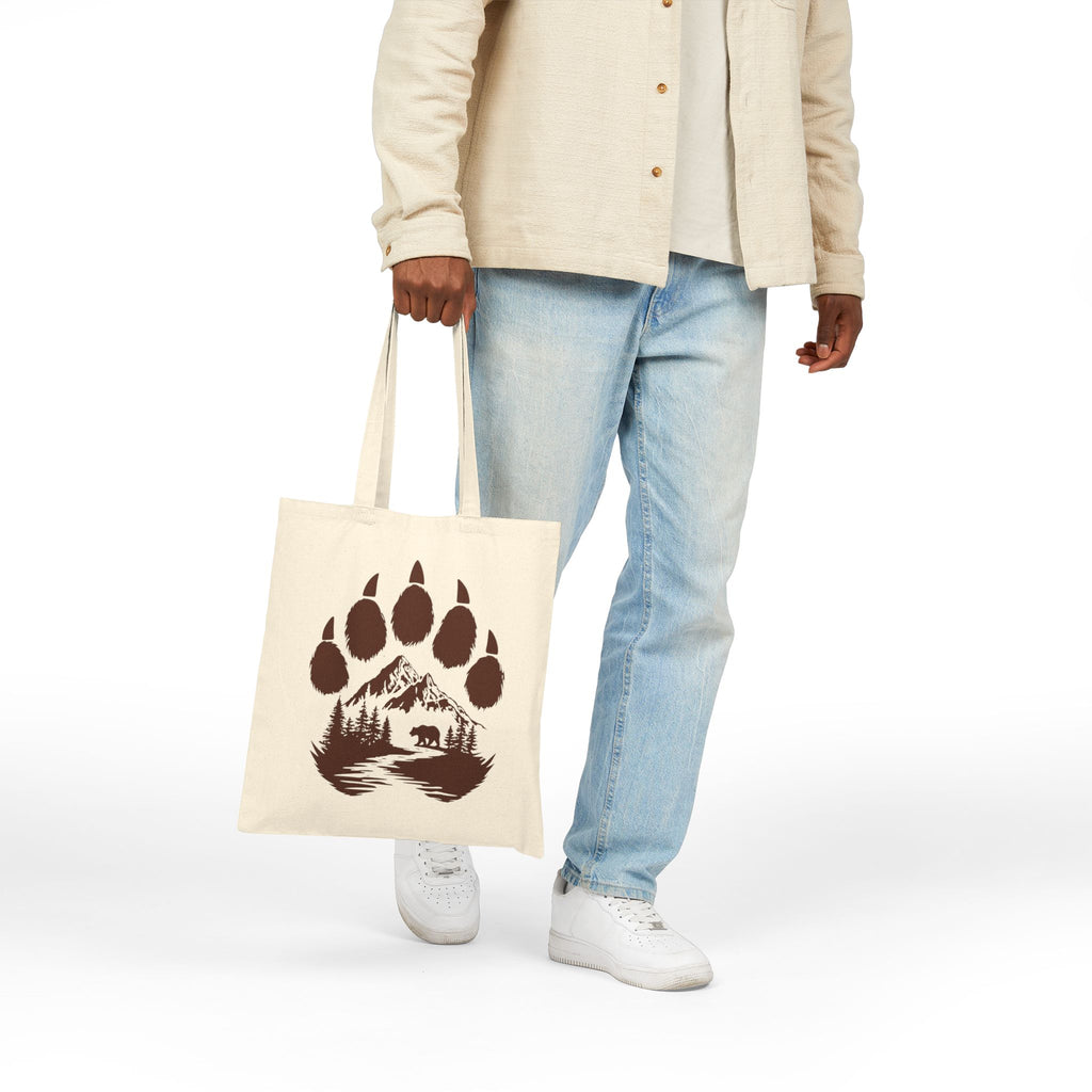 Canvas Tote Bag - Bear Paw Mountain Scene Eco Shopper