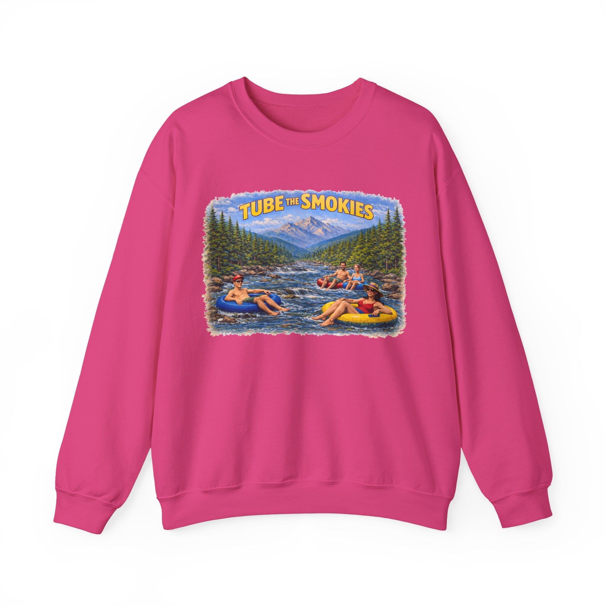 Tube the Smokies Crewneck Sweatshirt – Scenic River Tubing Graphic