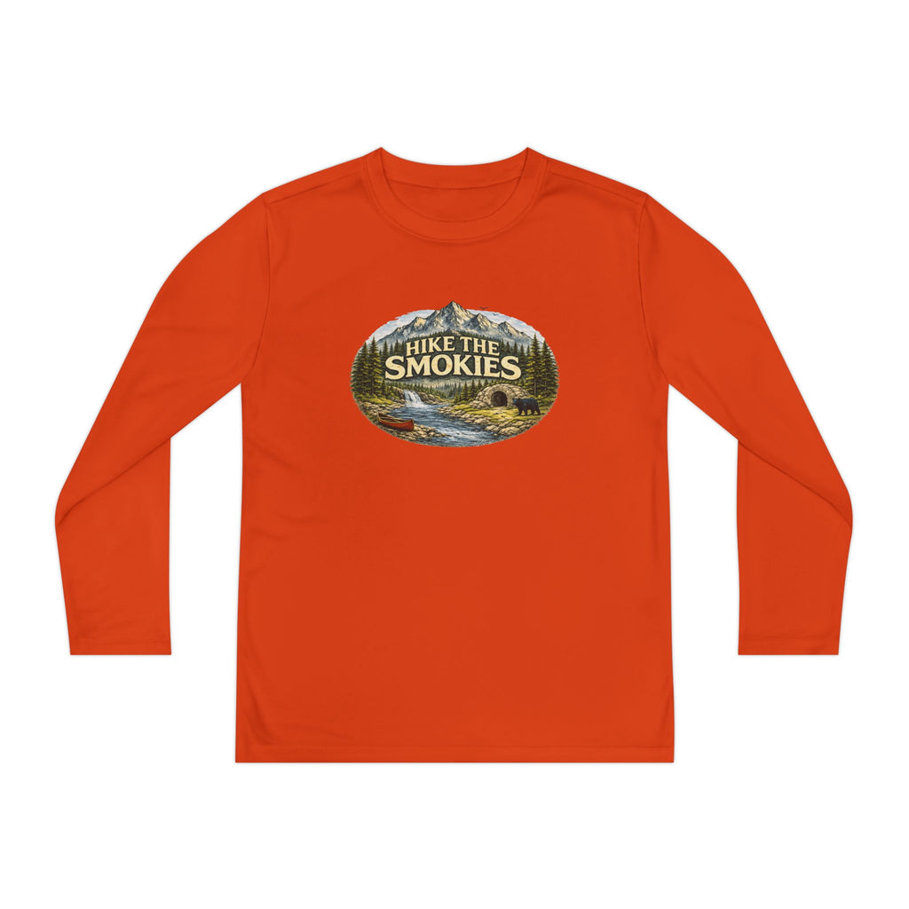 Youth Long Sleeve Tee — "Hike the Smokies" Nature Graphic