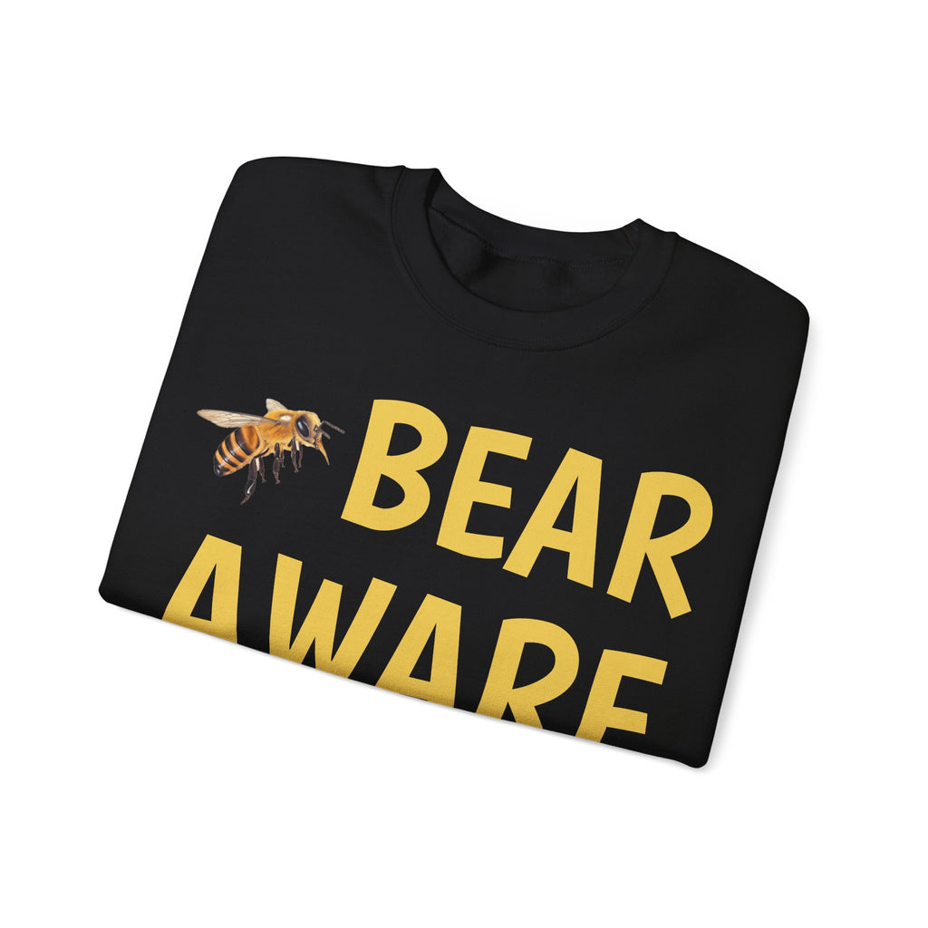 Bear Aware Unisex Crewneck Sweatshirt — Nature-Lover Eco Graphic Pullover