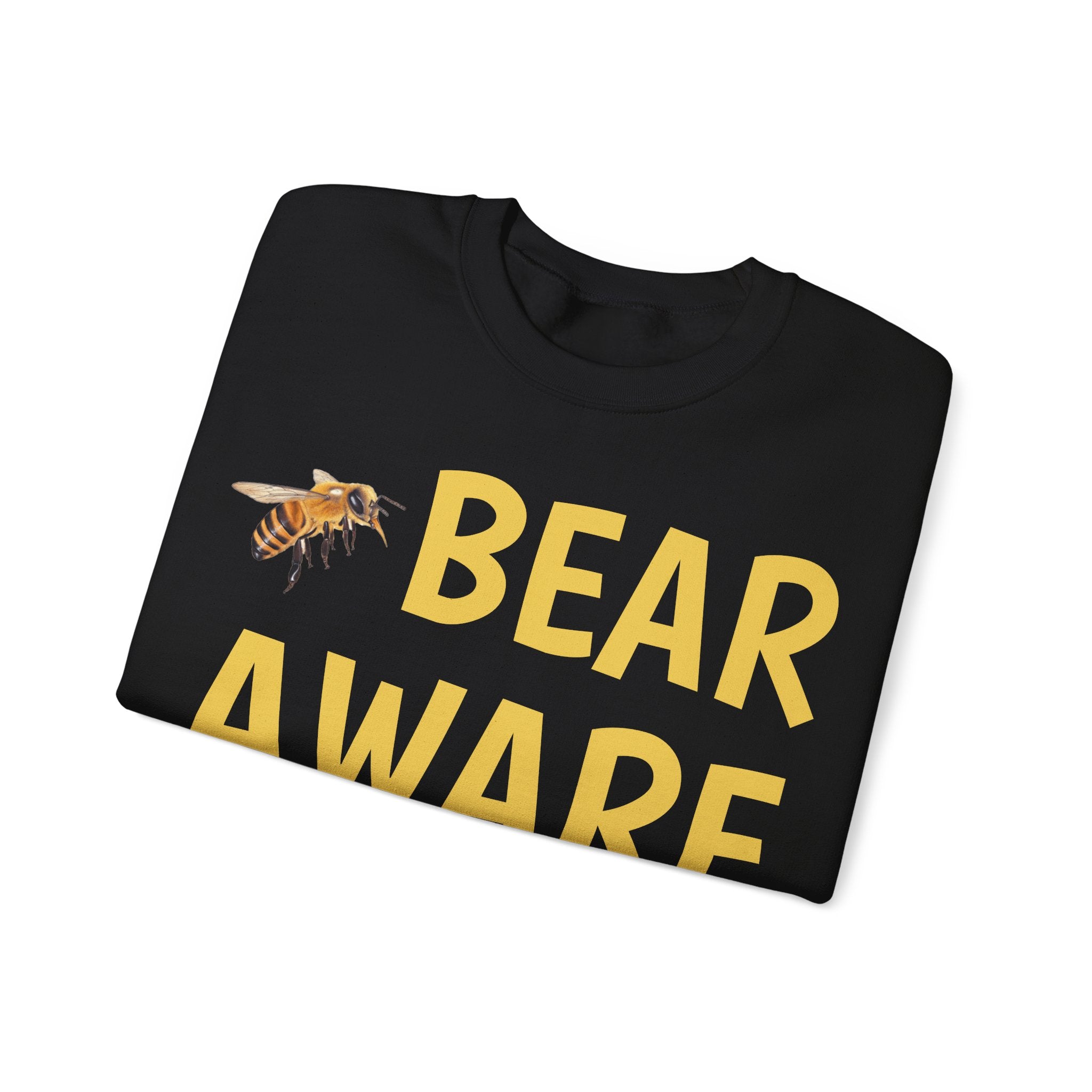 Bear Aware Unisex Crewneck Sweatshirt — Nature-Lover Eco Graphic Pullover