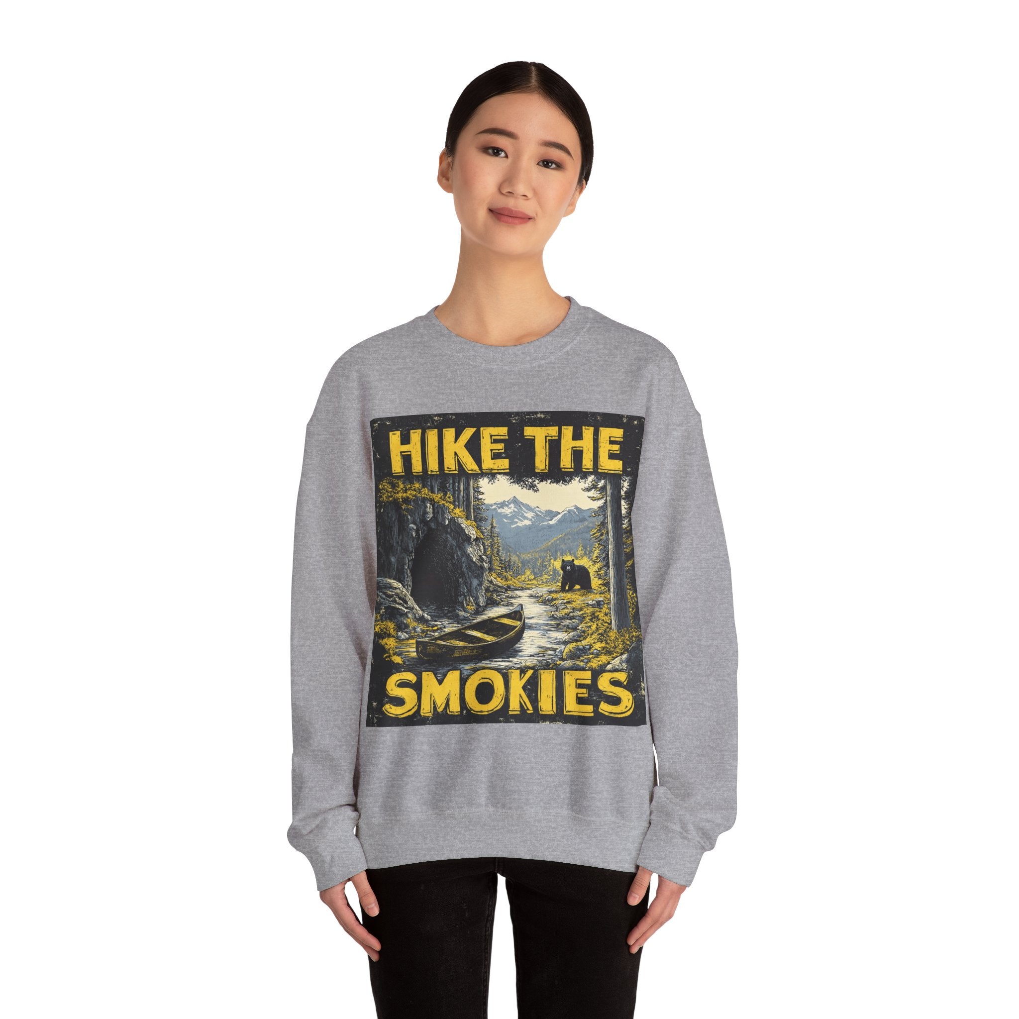 Hike the Smokies Sweatshirt — Vintage Mountain Hiking Unisex Crewneck