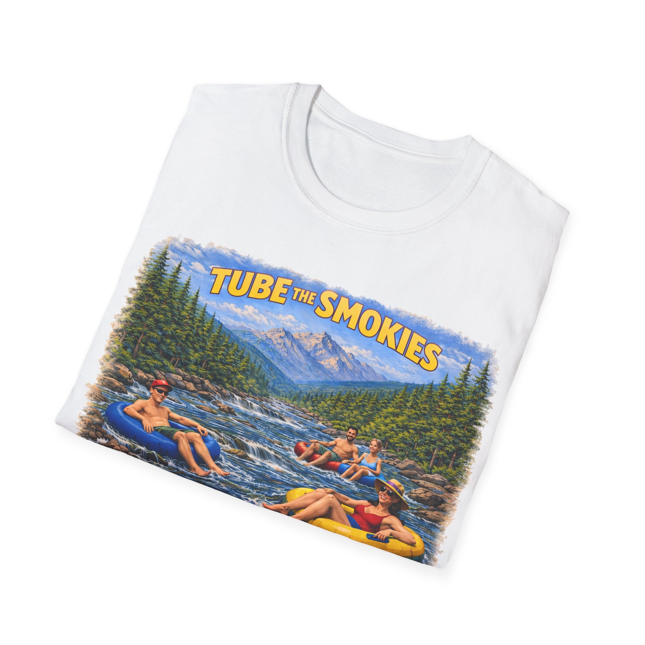 Tube the Smokies Unisex T-Shirt — River Tubing Graphic Tee for Smoky Mountains Fans