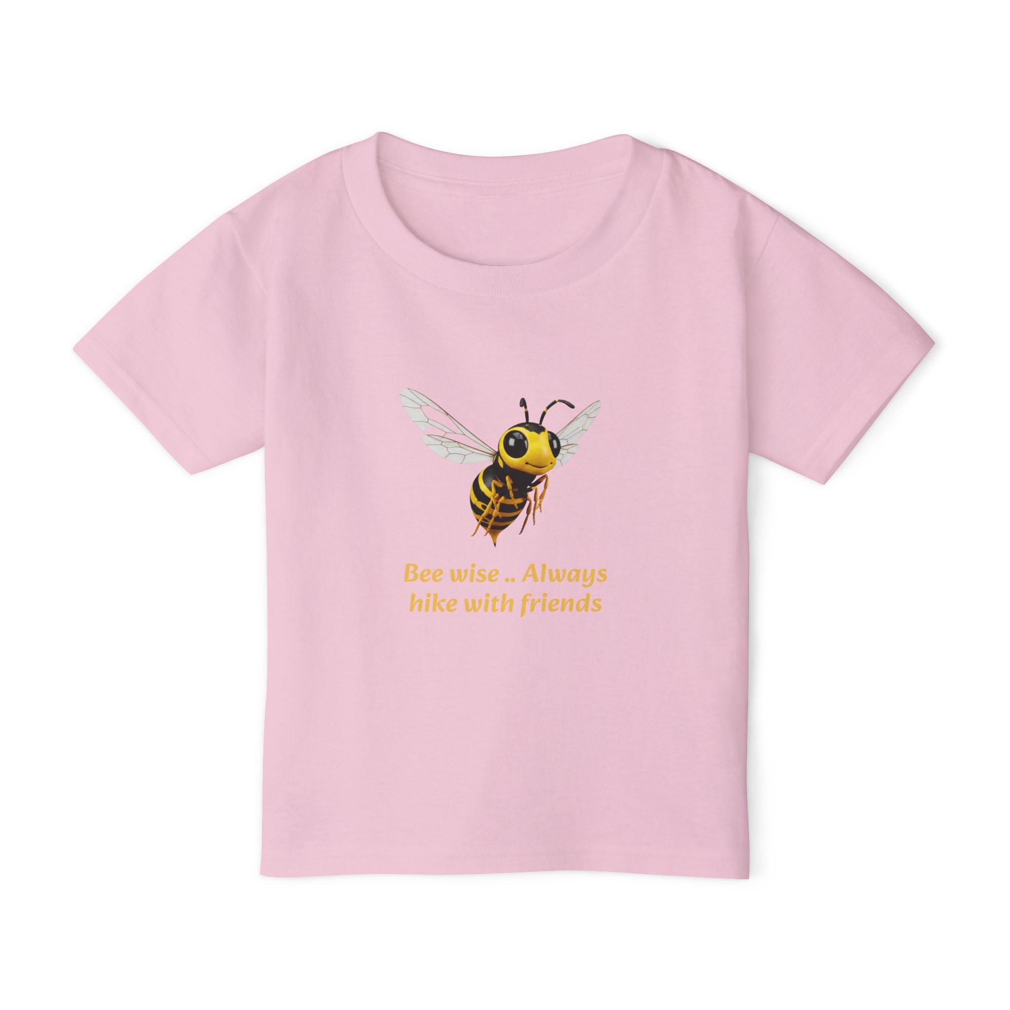 Toddler T‑Shirt — Cute Bee Design “Bee Wise… Always Hike with Friends”