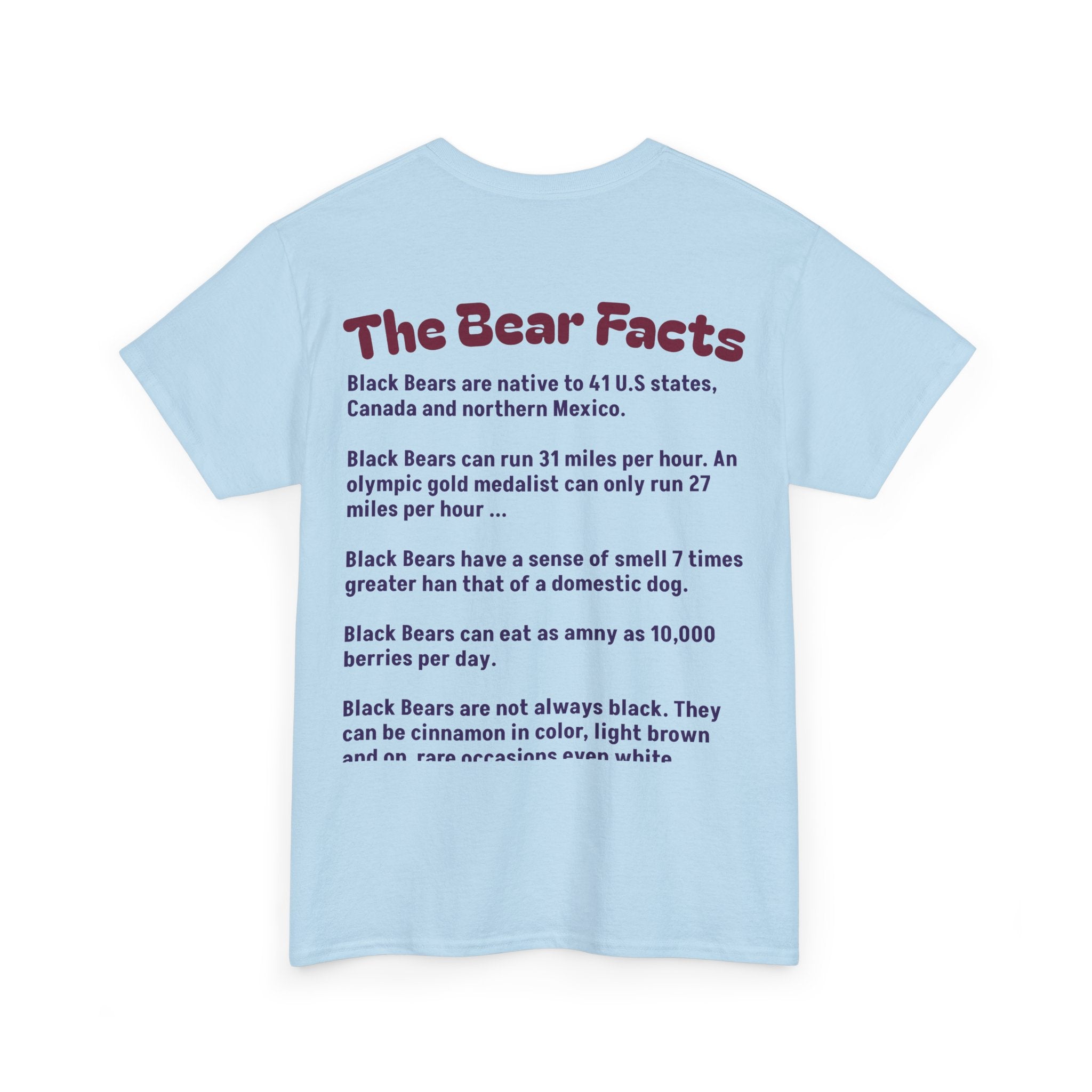 Smoky Mountain Black Bear Facts - Unisex Tee