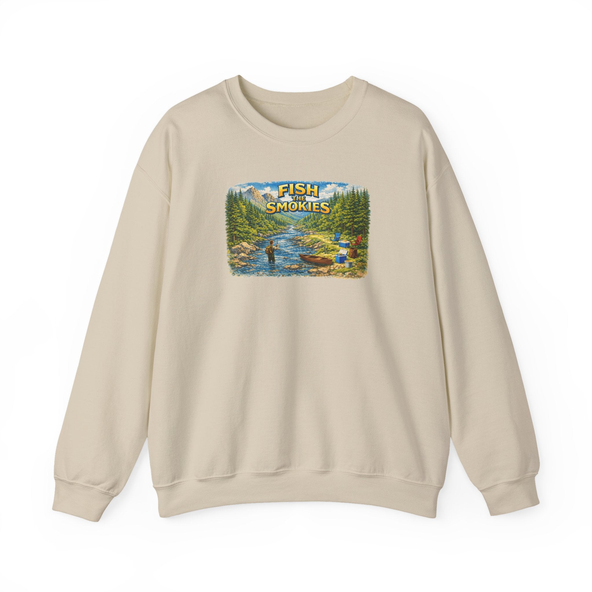 Fish Smokies Fishing Crewneck Unisex Sweatshirt