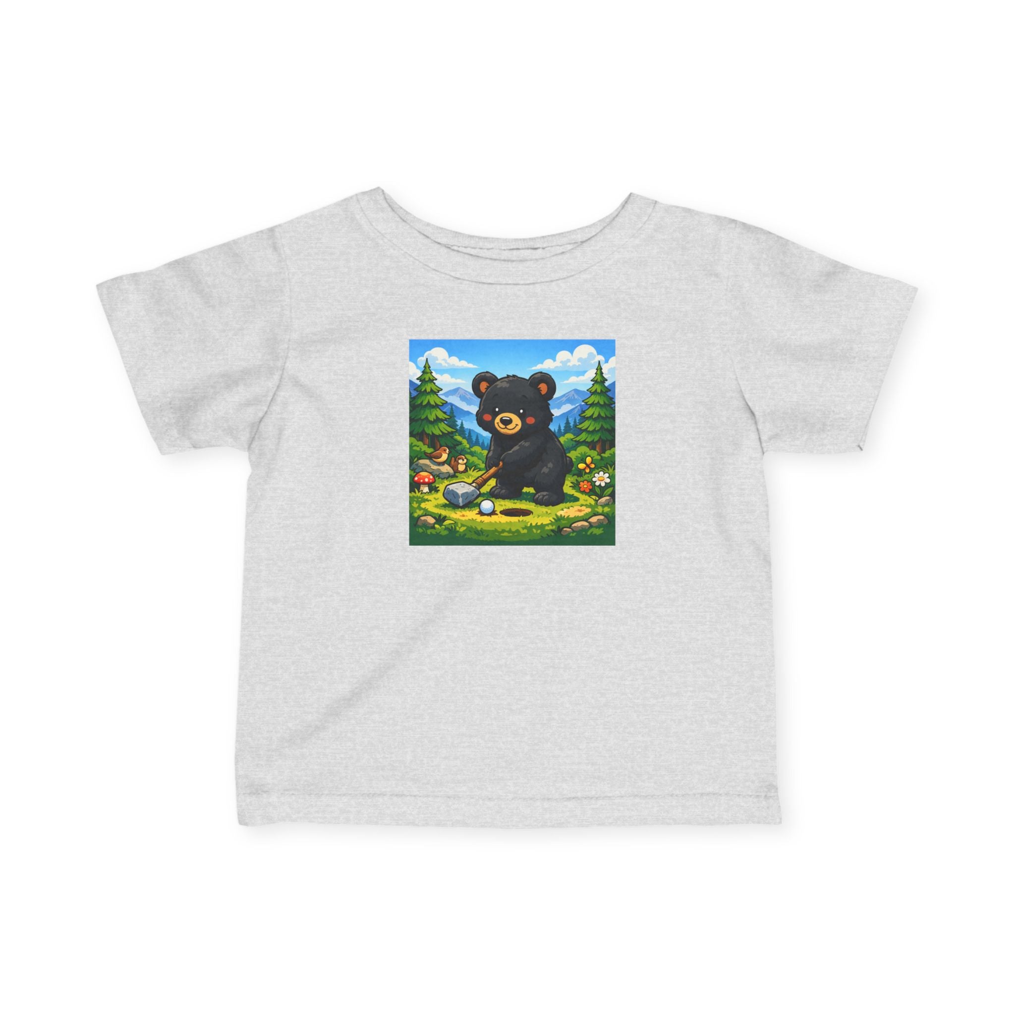 Infant Tee — Cute Bear Golfing Baby Shirt