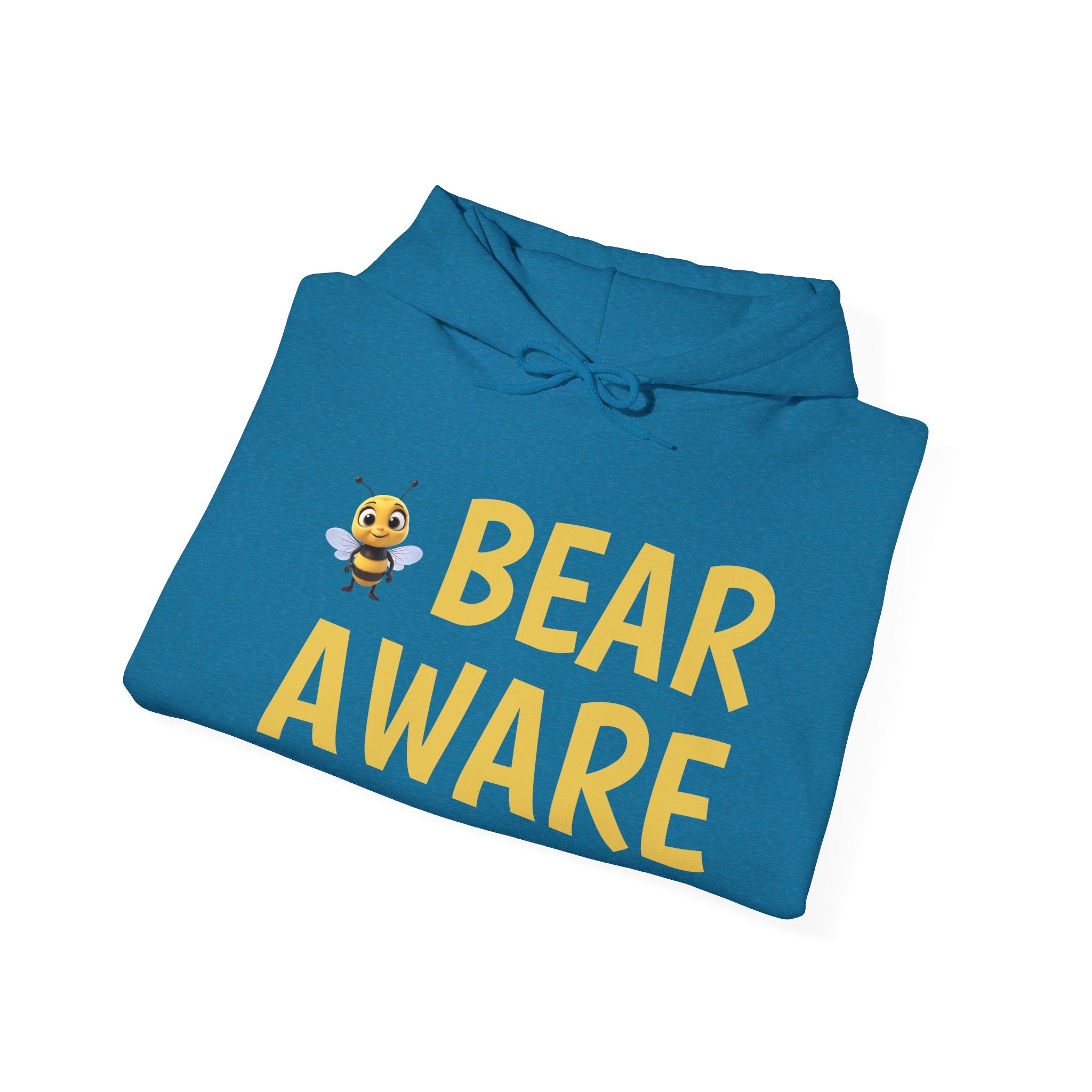 Bear Aware  Unisex Hoodie — Cute Bee Graphic Pullover