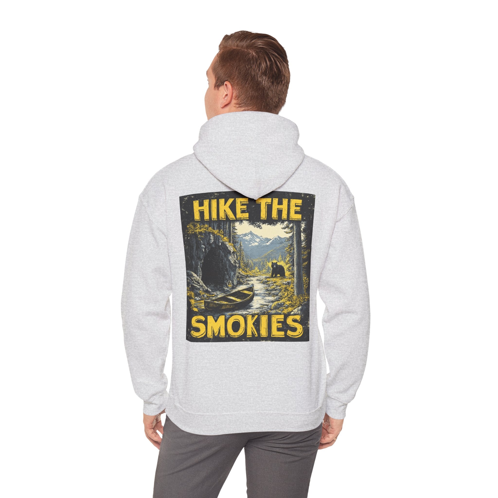 Hoodie - Vintage "Hike the Smokies" Smoky Mountains Unisex Hiking Graphic Pullover