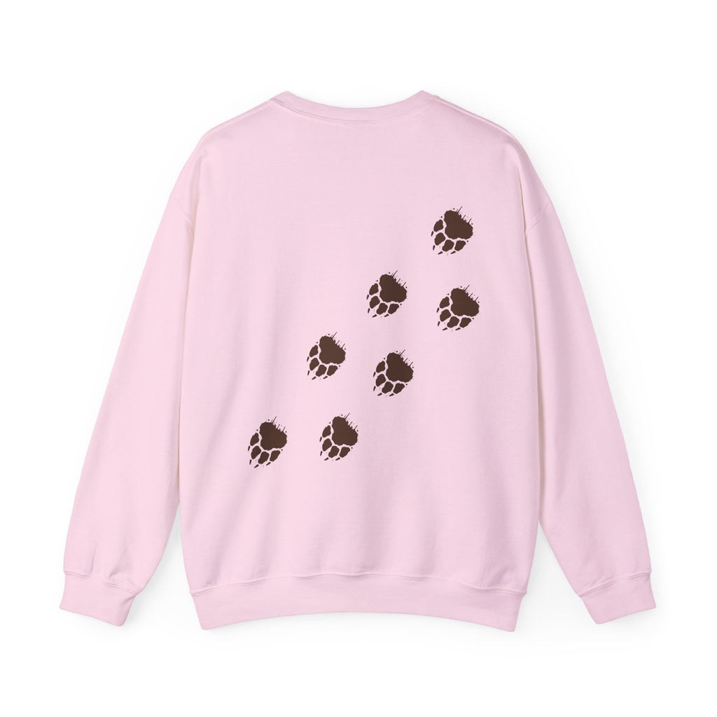 Muddy Bear Paw Tracks - Unisex Pullover Sweatshirt