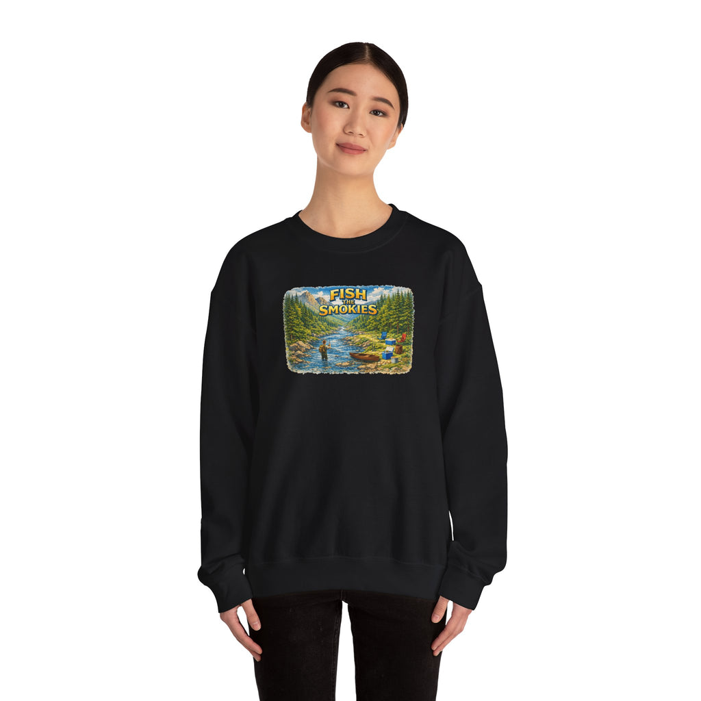 Fish Smokies Fishing Crewneck Unisex Sweatshirt