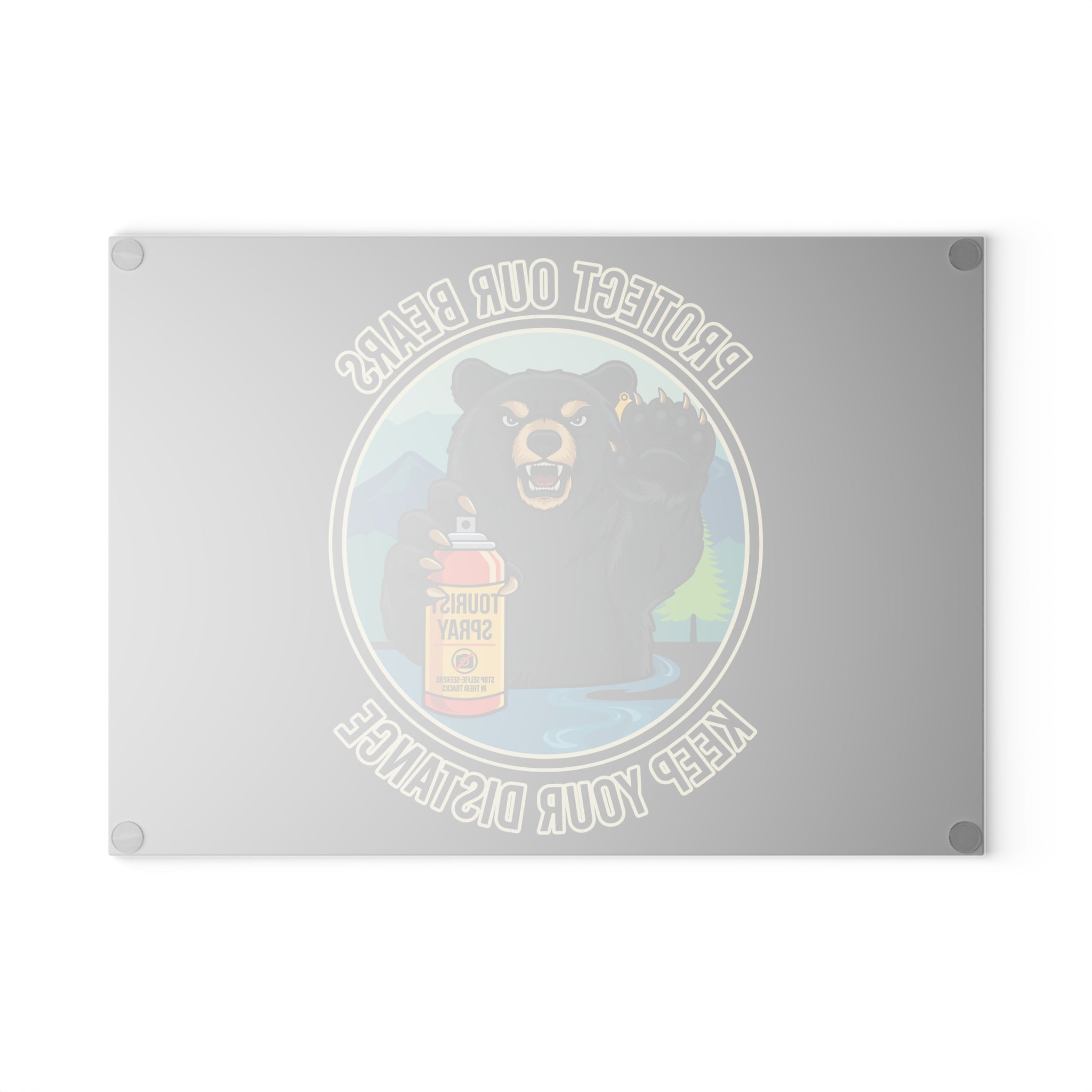 Protect Our Bears  Glass Cutting Board