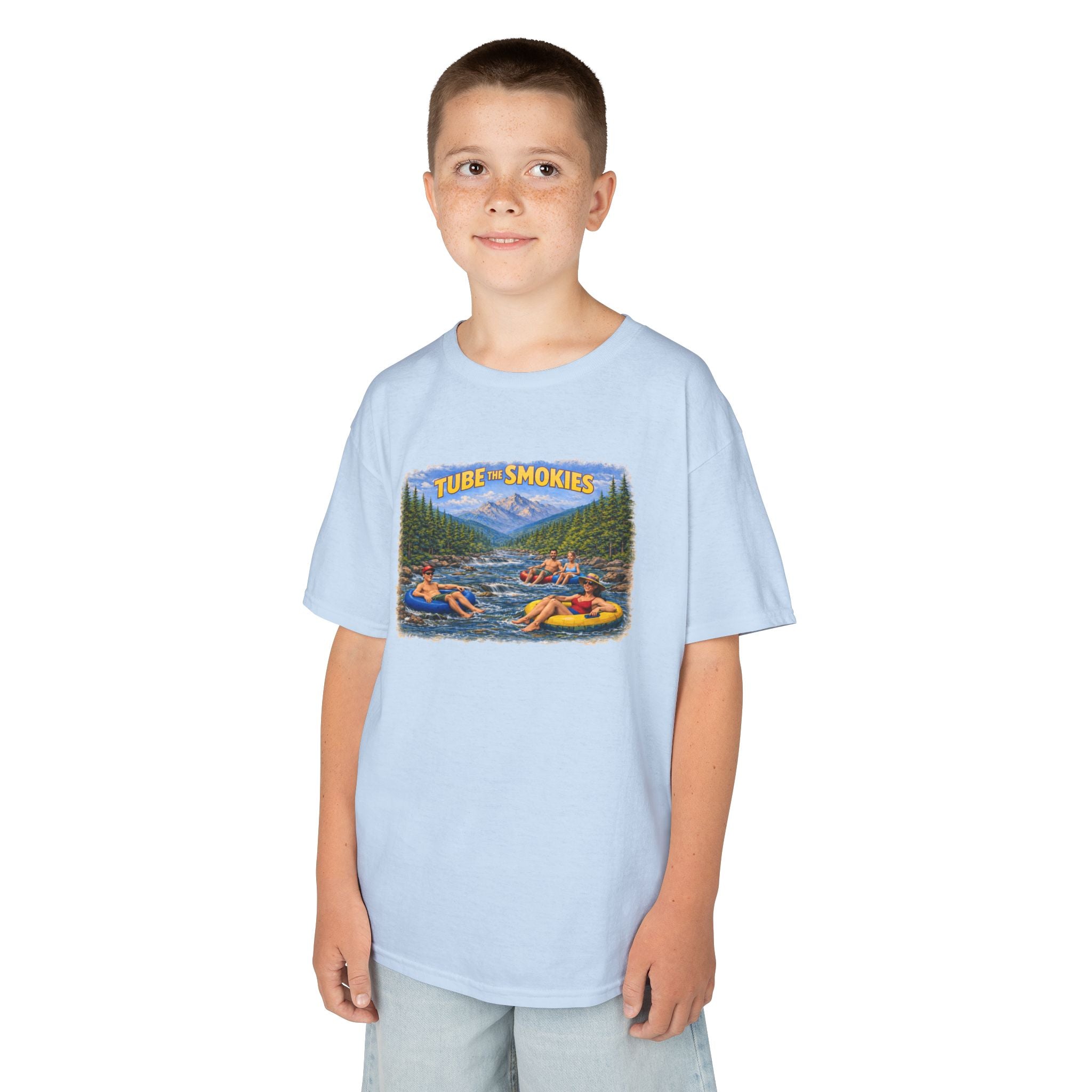 Kids Tee — 'Tube the Smokies' River Float Graphic