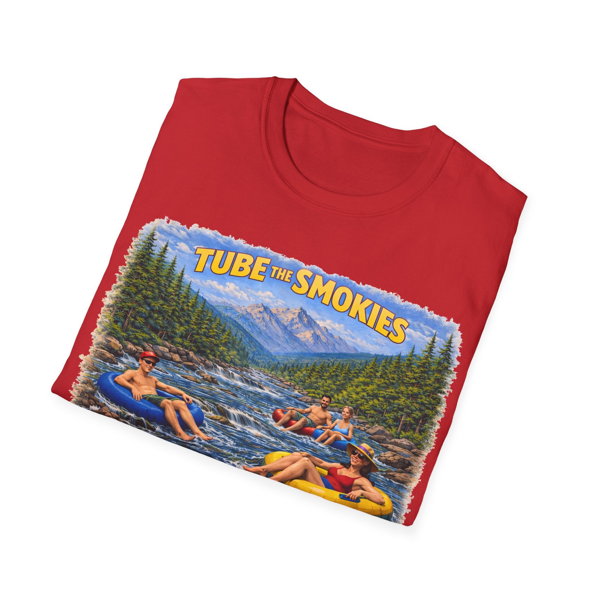 Tube the Smokies Unisex T-Shirt — River Tubing Graphic Tee for Smoky Mountains Fans