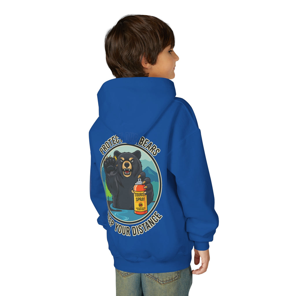 Bear Safety Youth Hoodie — "Protect Our Bears, Keep Your Distance"