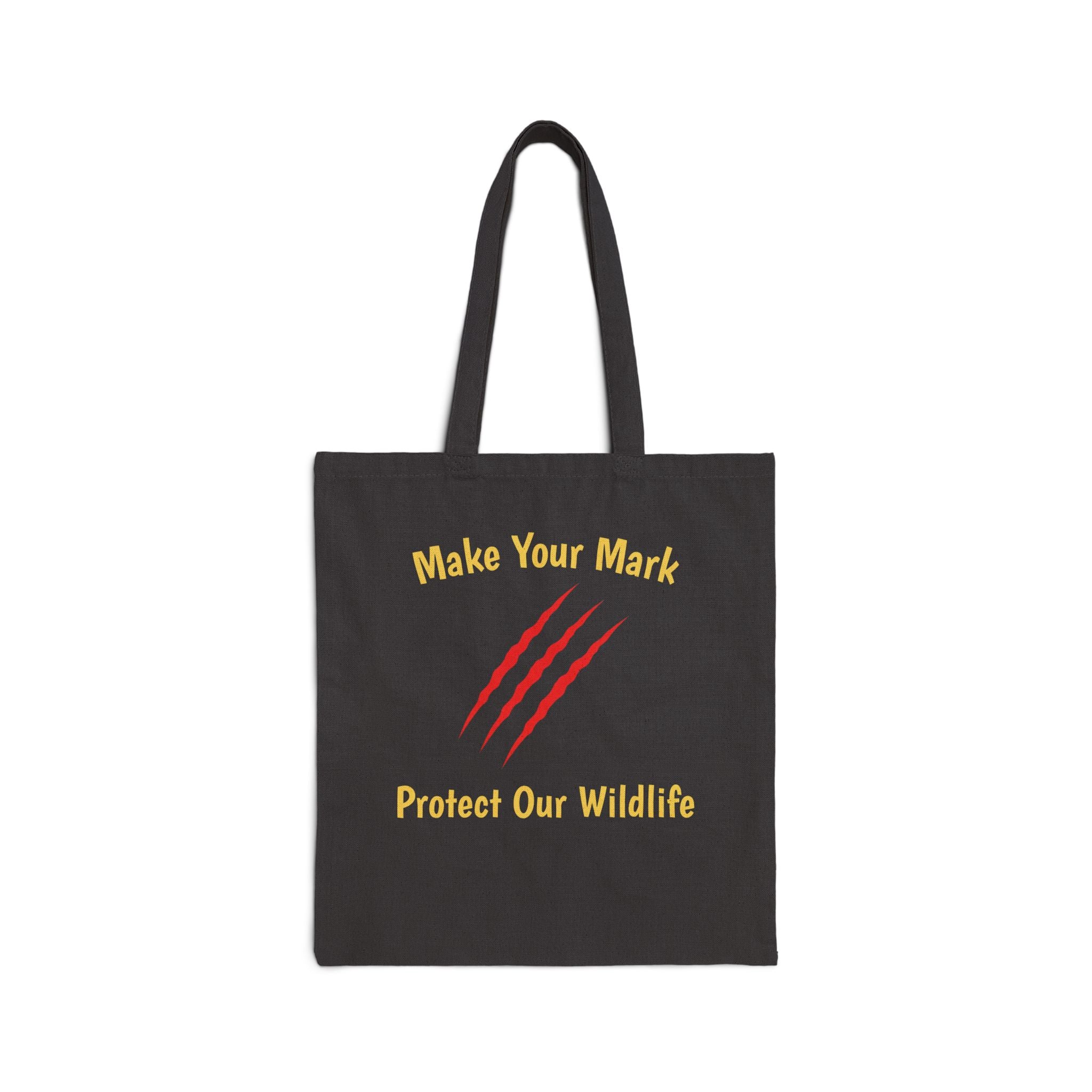 Tote Bag — "Make Your Mark, Protect Our Wildlife" Eco Canvas Shopper