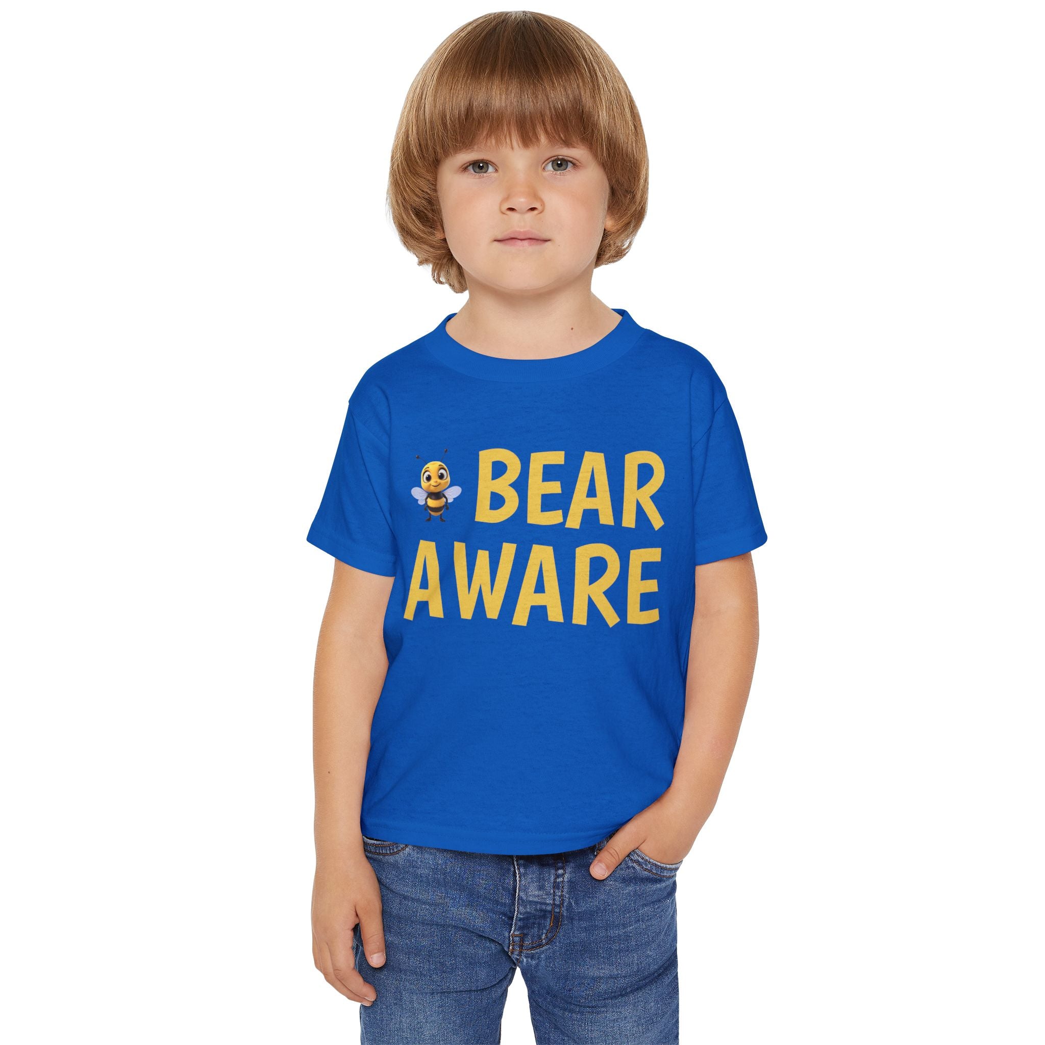Bear Aware Toddler T-Shirt — Cute Bee Graphic Kids Tee