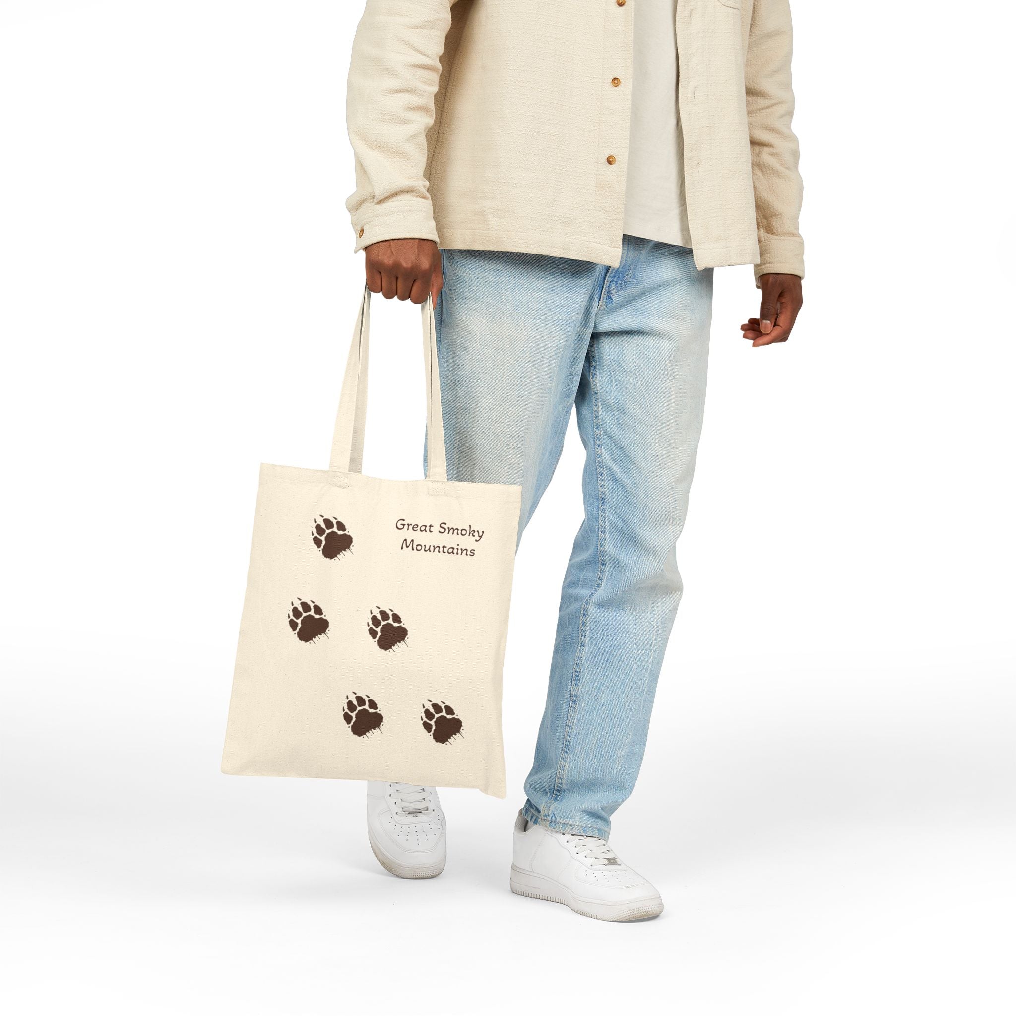 Canvas Tote Bag — Paw Print Eco Shopper