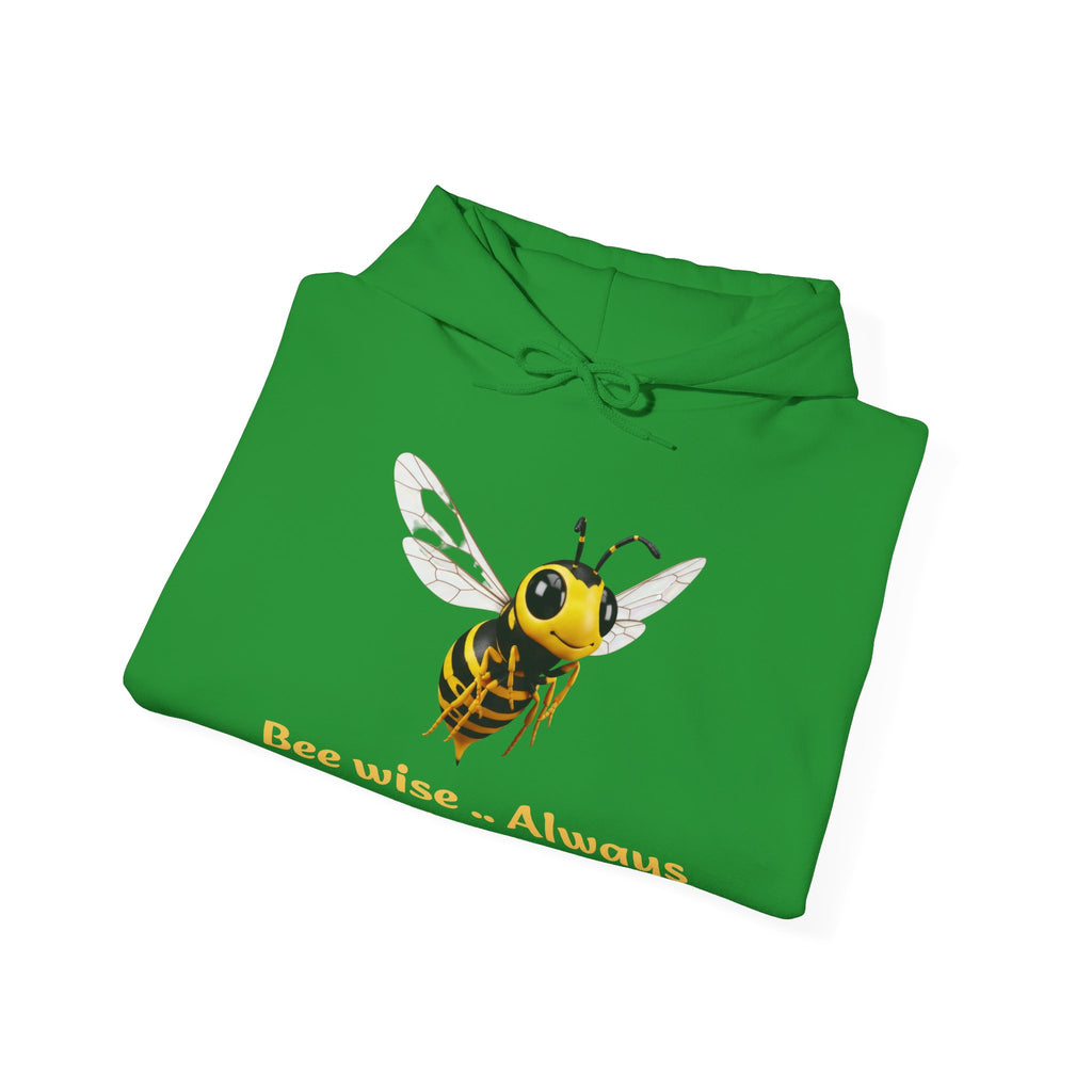 Bee Wise Hoodie — "Bee wise... Always hike with a friend" Nature Lover Graphic Hoodie