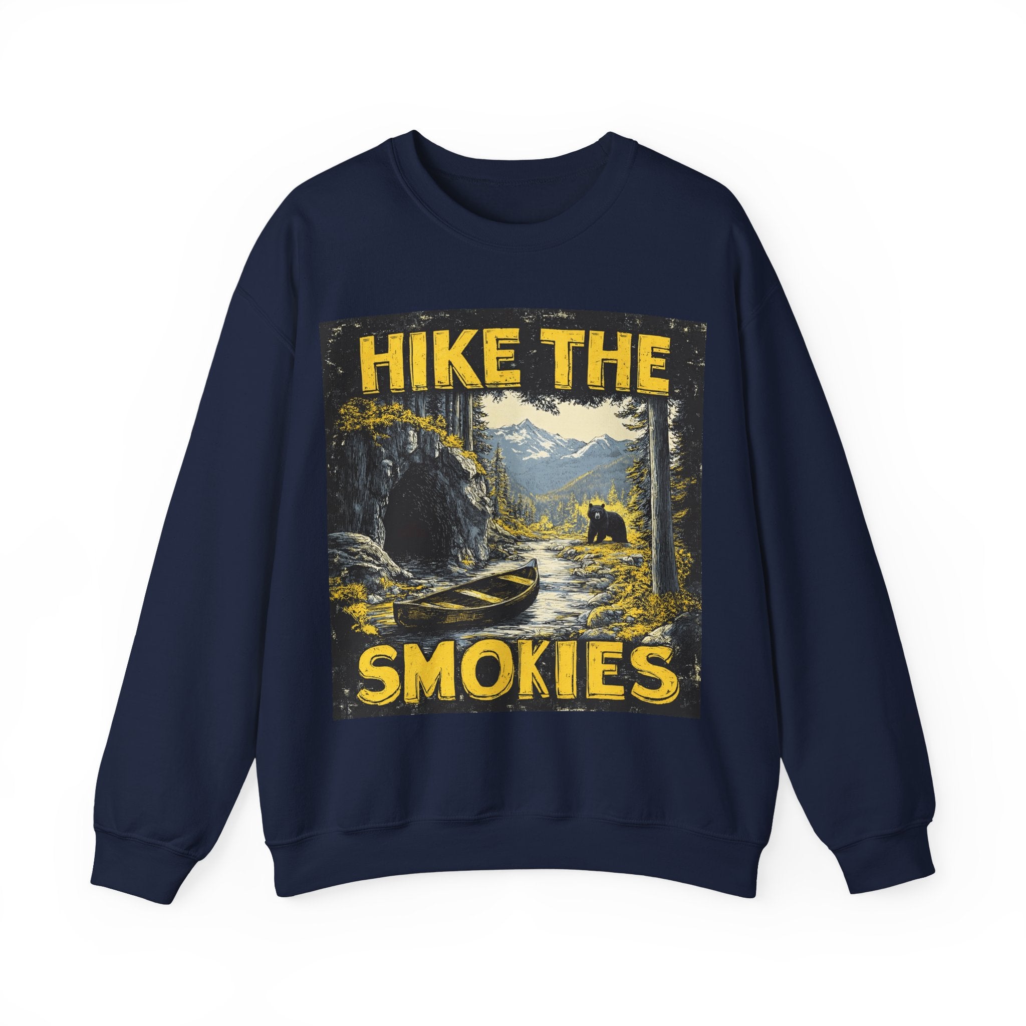 Hike the Smokies Sweatshirt — Vintage Mountain Hiking Unisex Crewneck