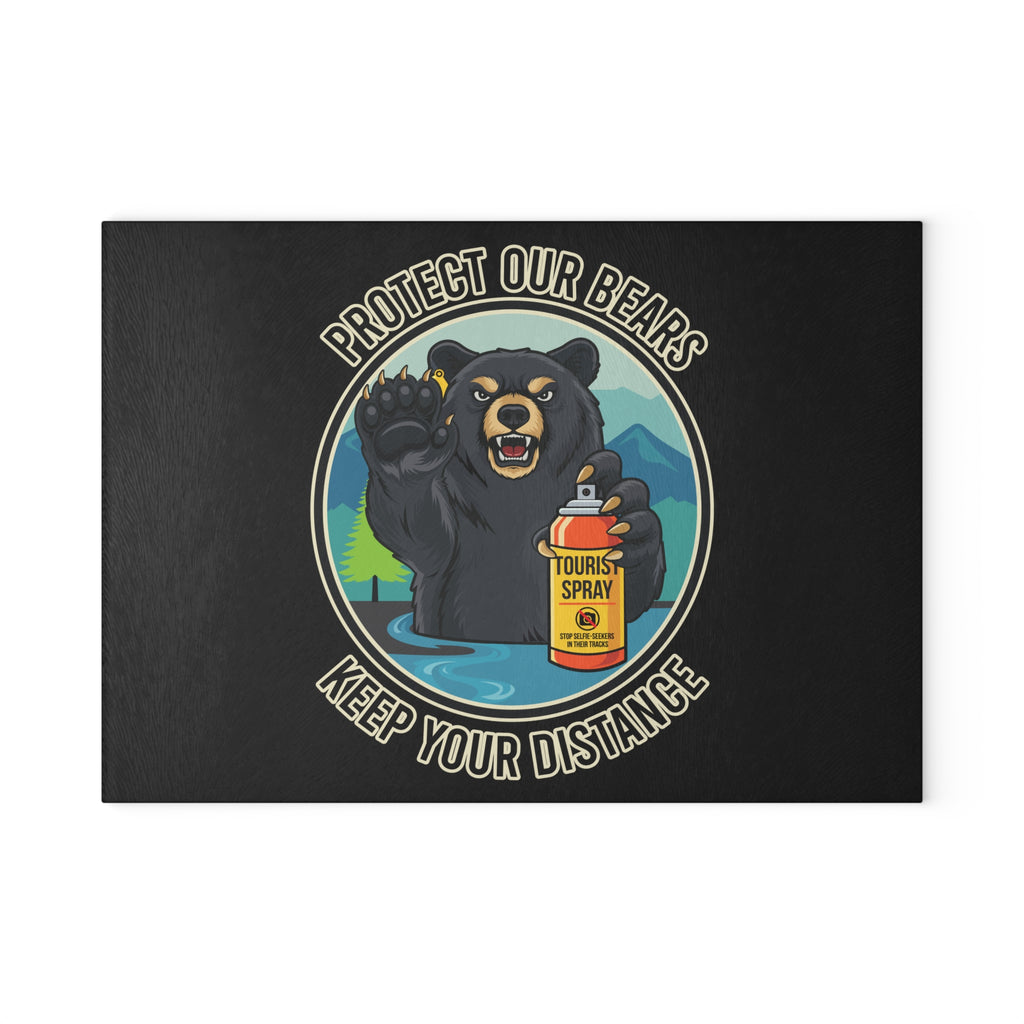 Protect Our Bears  Glass Cutting Board
