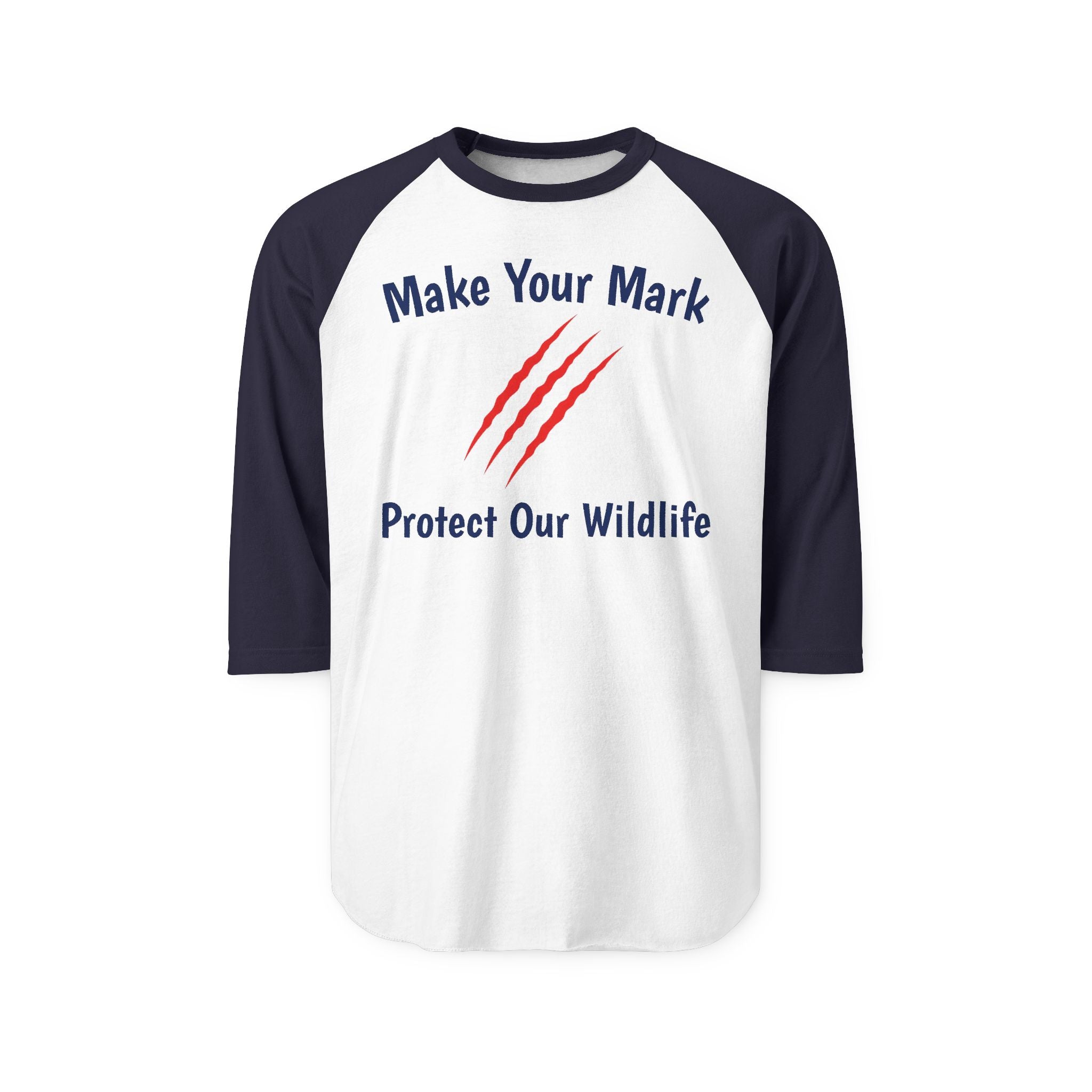 Make Your Mark Unisex Raglan Shirt — "Protect Our Wildlife" Conservation Tee