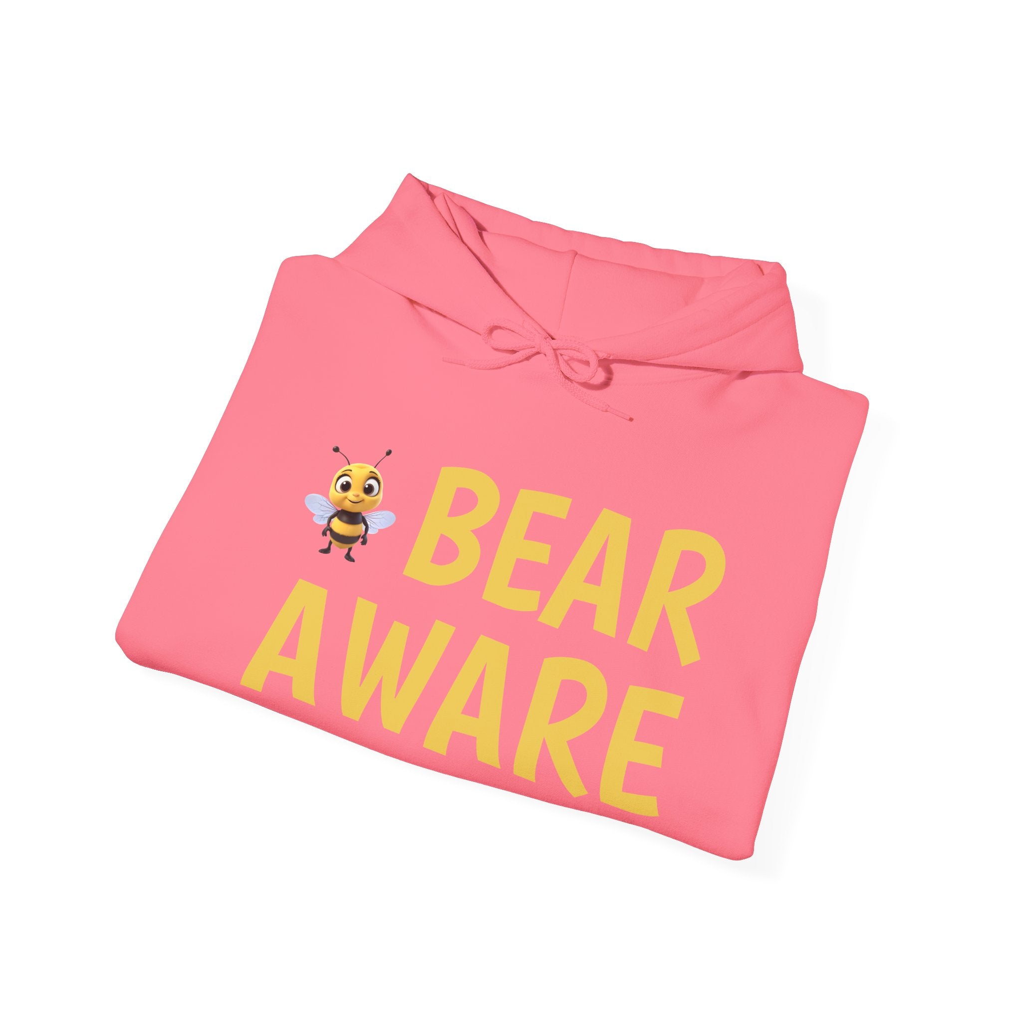 Bear Aware  Unisex Hoodie — Cute Bee Graphic Pullover