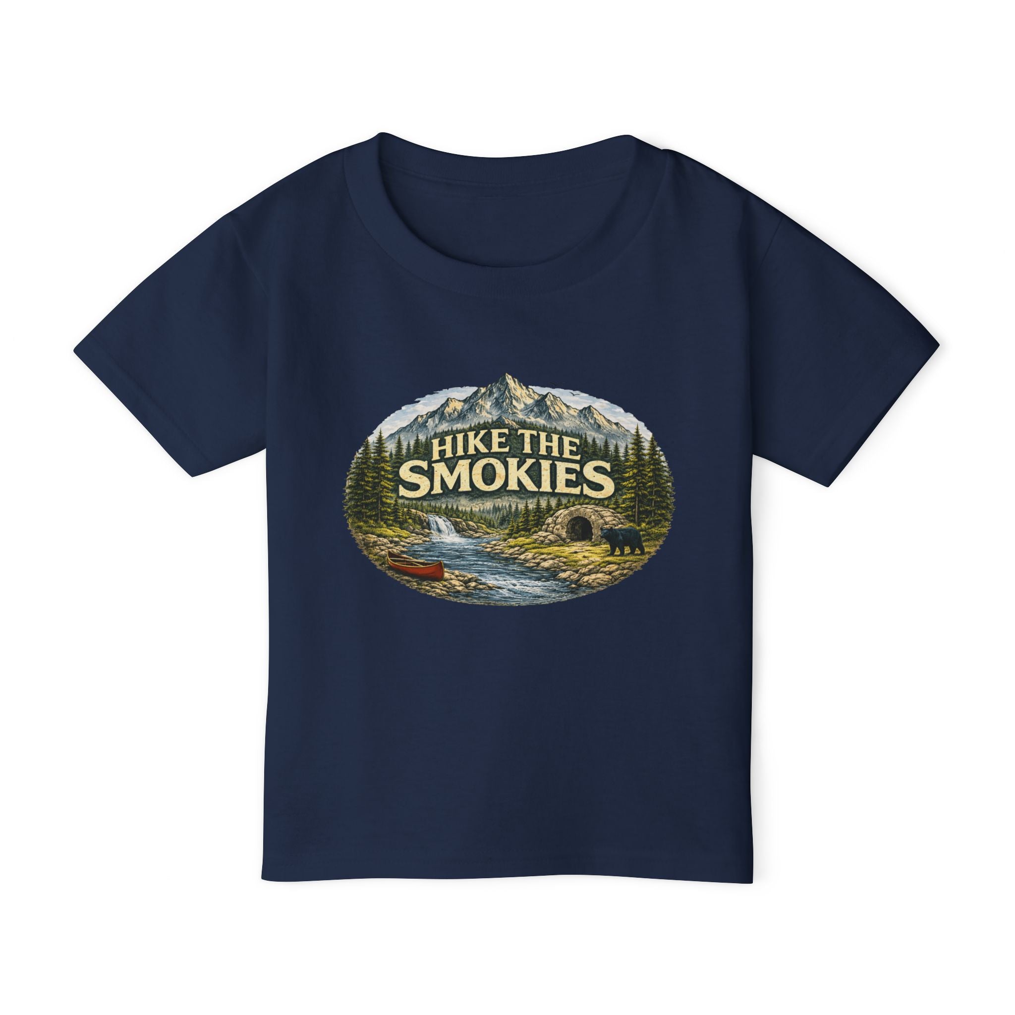 Toddler T‑Shirt — "Hike The Smokies" Mountain & Bear Outdoor Adventure Tee