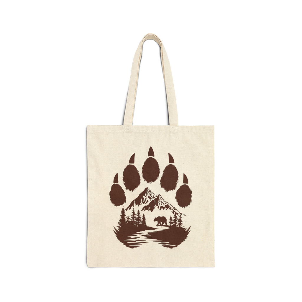 Canvas Tote Bag - Bear Paw Mountain Scene Eco Shopper