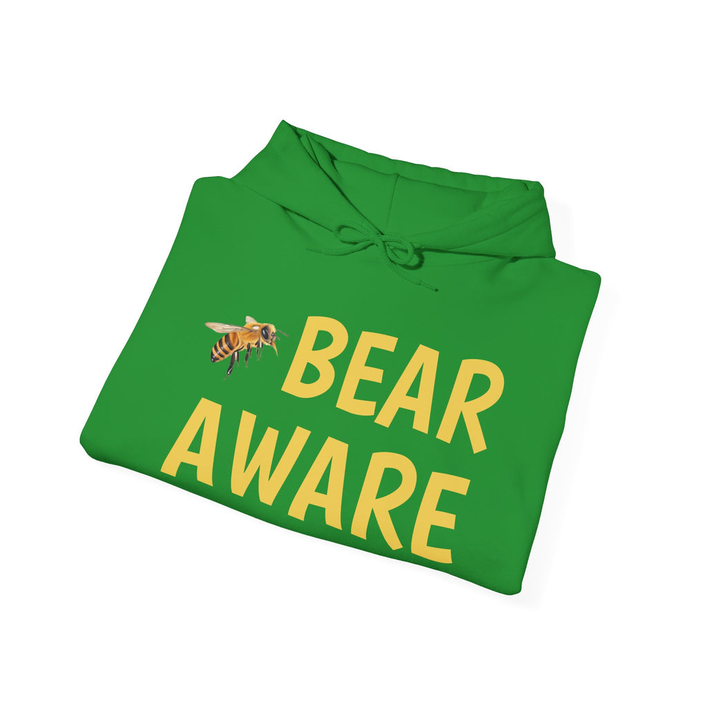 Bear Aware Hoodie - Cute Bear Illustration Wildlife Conservation Pullover