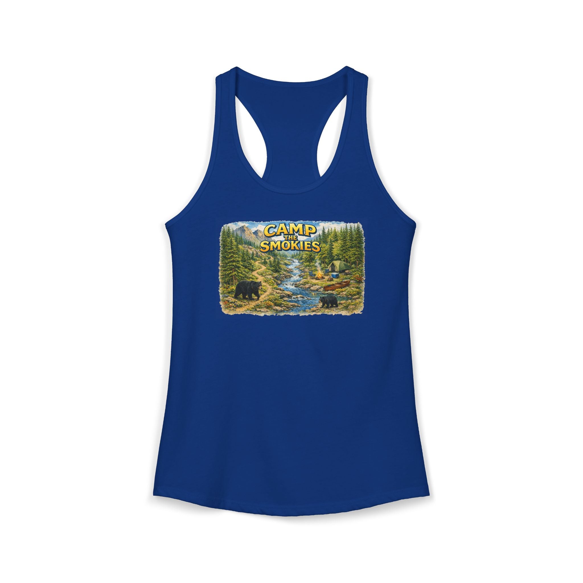 Smoky Mountains Camp River Racerback Tank — Back to Nature