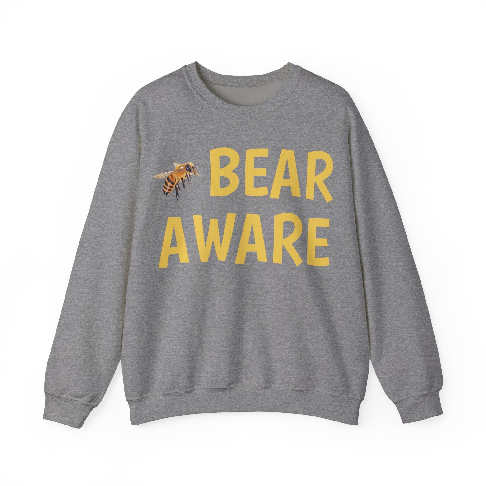 Bear Aware Unisex Crewneck Sweatshirt — Nature-Lover Eco Graphic Pullover