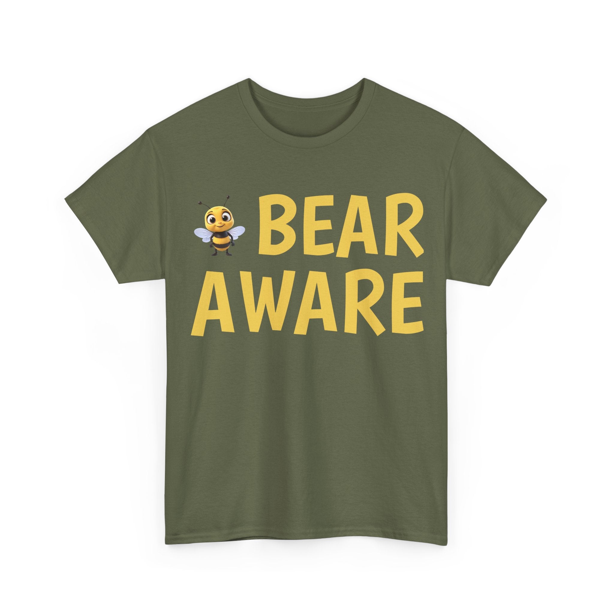 Bear Aware Unisex Tee — Cute Bee Graphic Wildlife Awareness T-Shirt