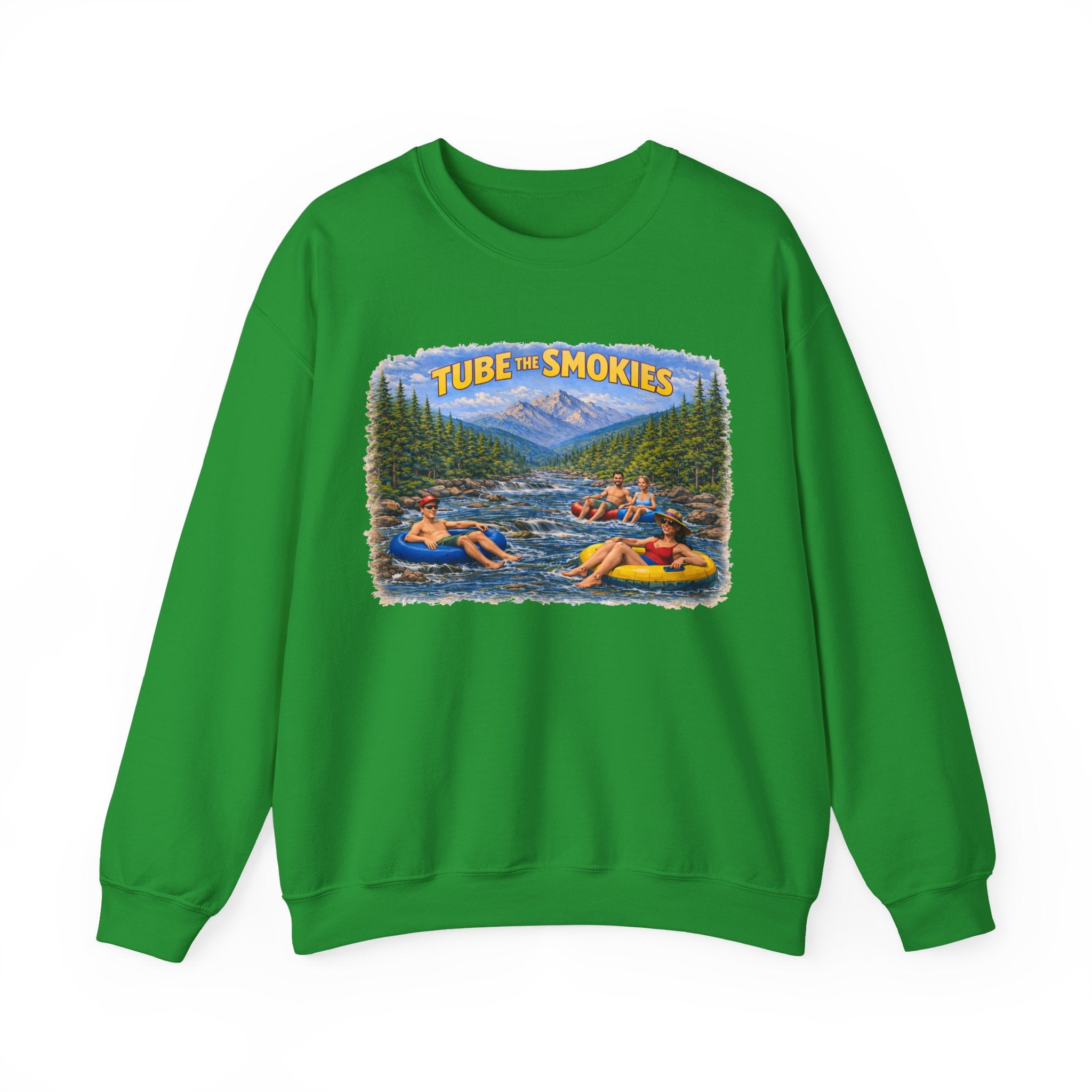 Tube the Smokies Crewneck Sweatshirt – Scenic River Tubing Graphic