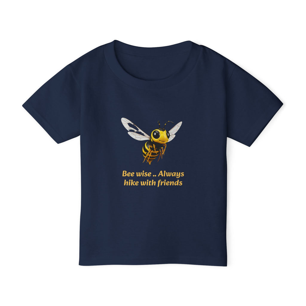 Toddler T‑Shirt — Cute Bee Design “Bee Wise… Always Hike with Friends”