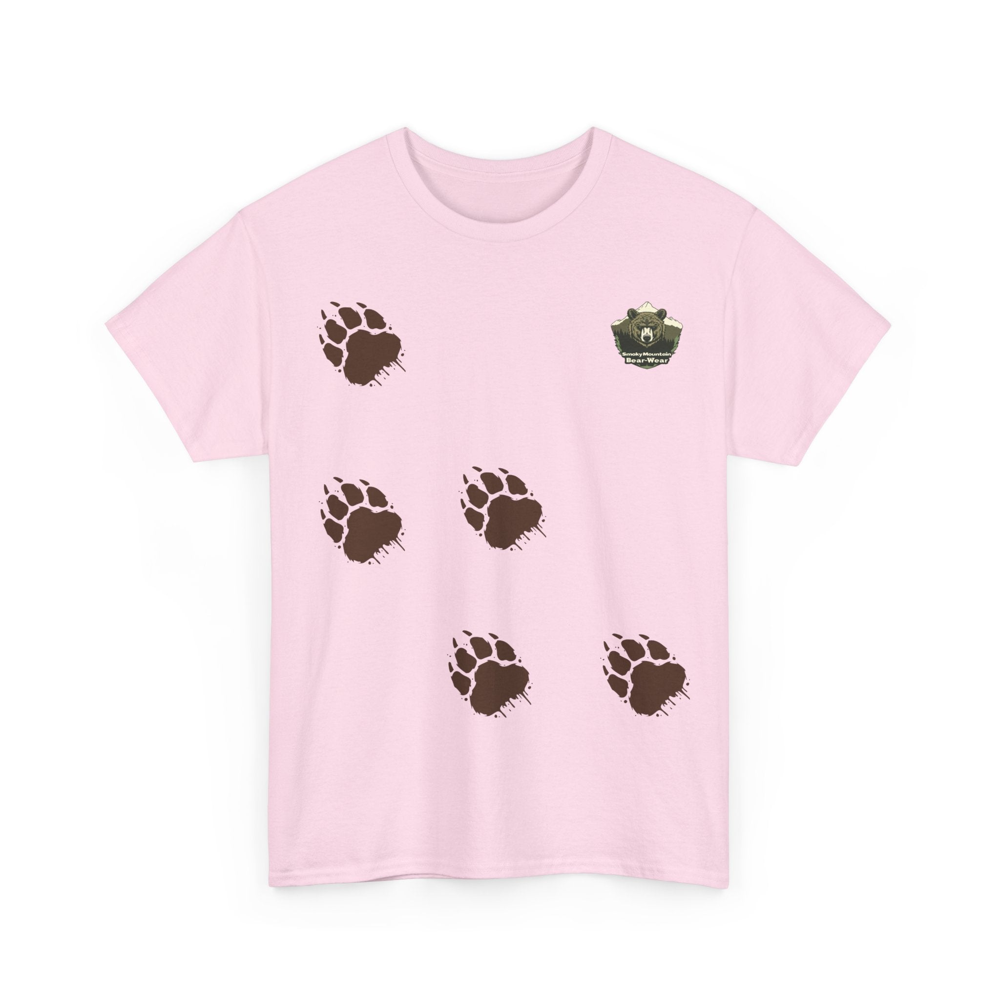 Muddy Bear Pawprint Unisex T‑Shirt — Wildlife Awareness