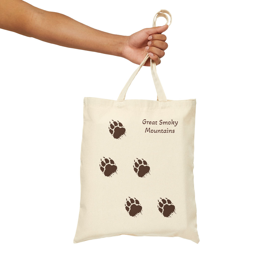 Canvas Tote Bag — Bear Paw Print Eco Shopper