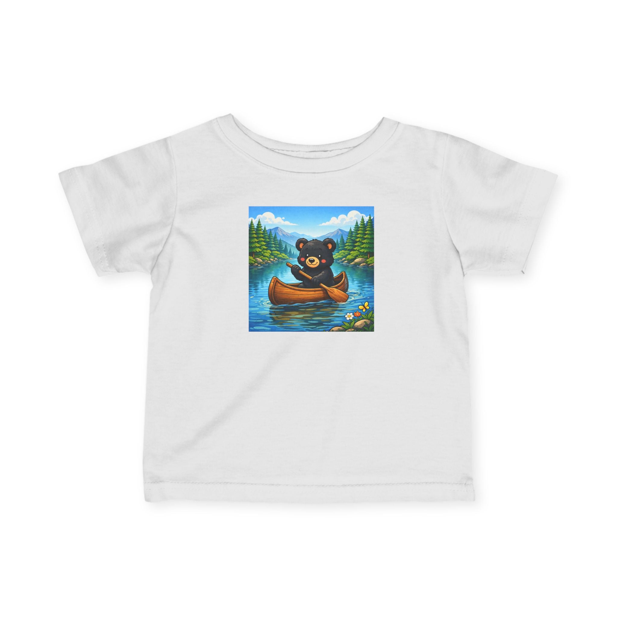 Infant Tee — Cute Bear Canoe Design (Baby T‑Shirt)