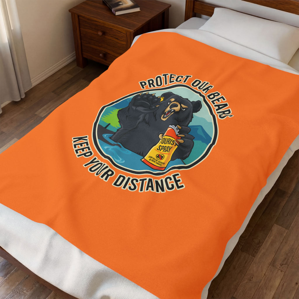 Protect Our Bears  Vols Orange Velveteen Plush Throw