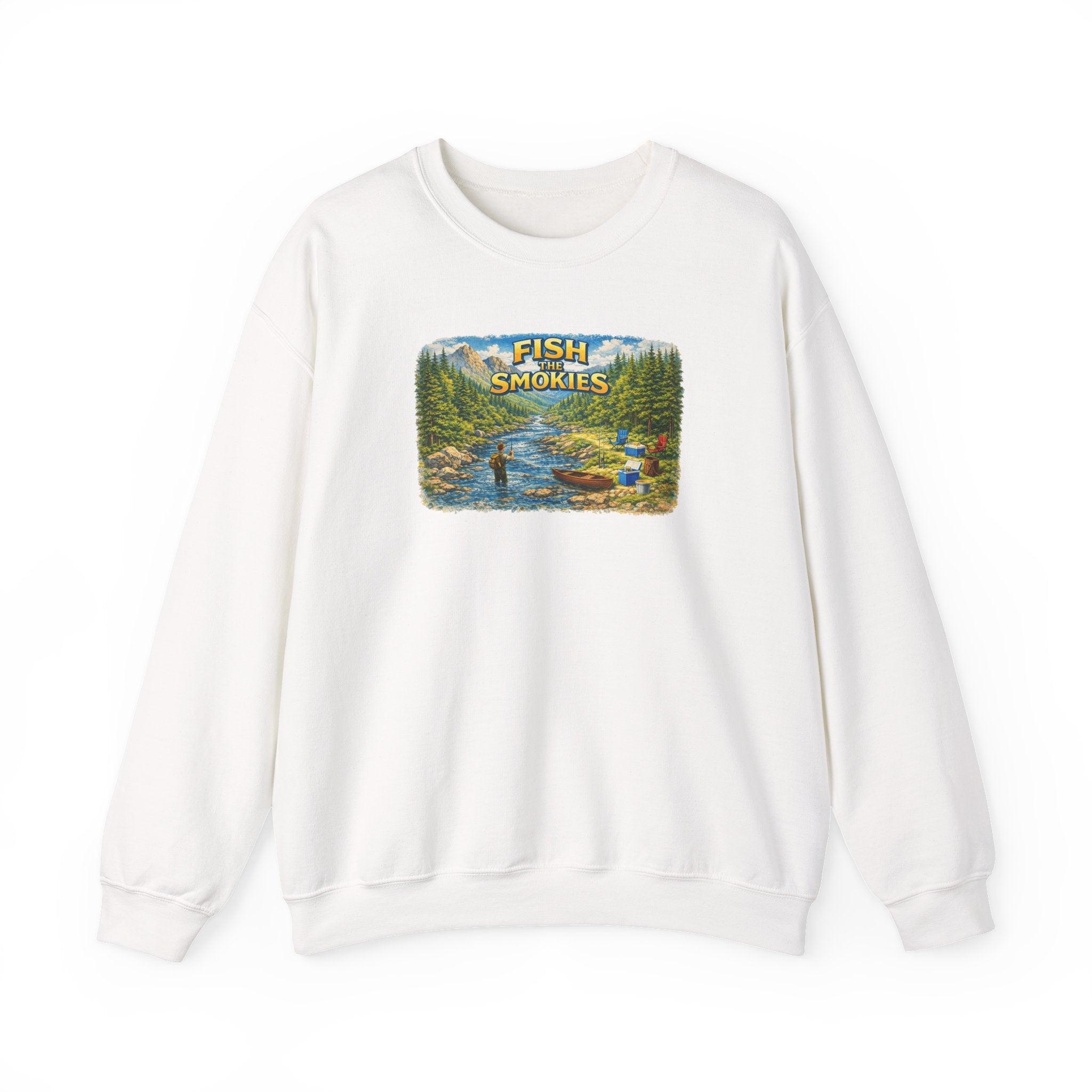 Fish Smokies Fishing Crewneck Unisex Sweatshirt