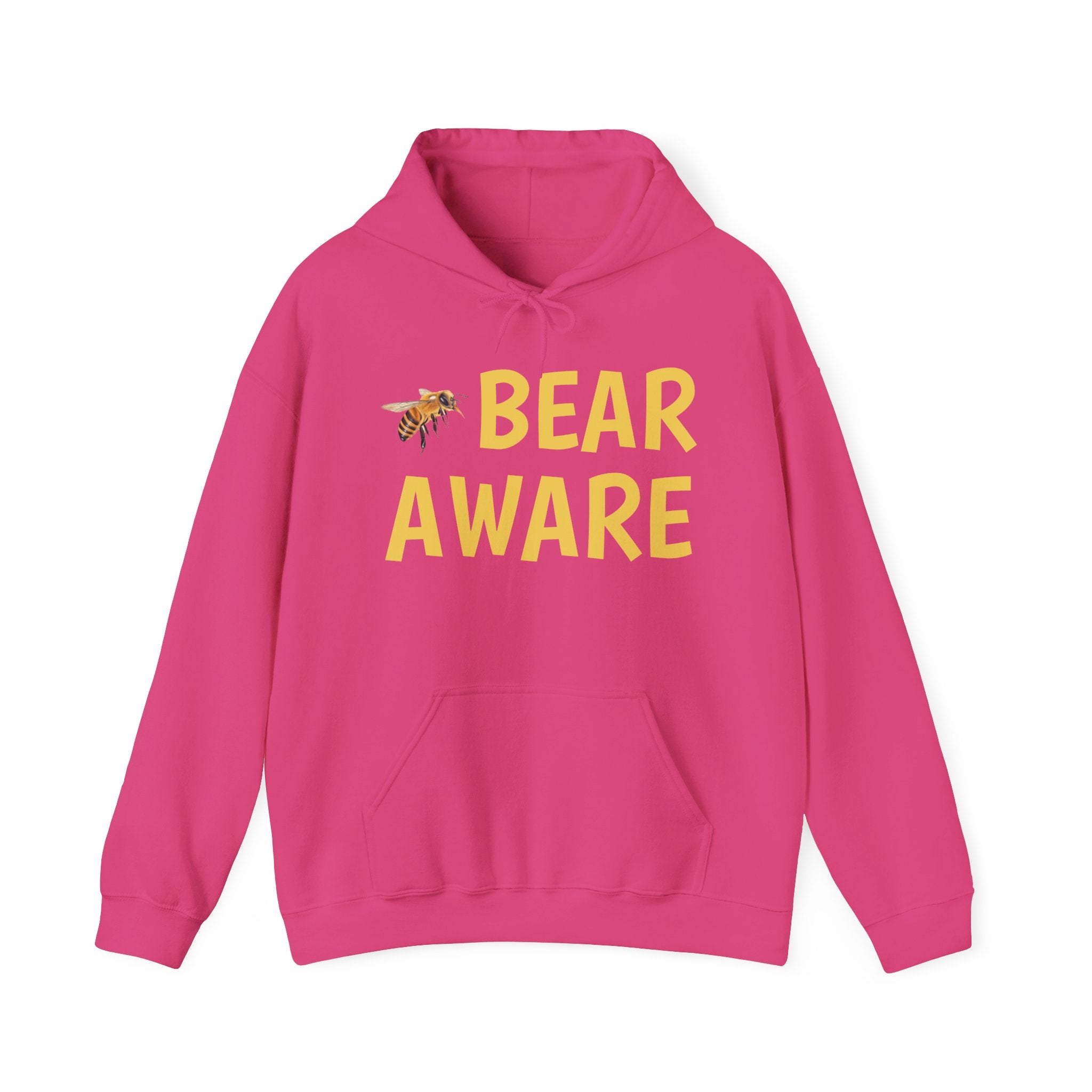 Bear Aware Hoodie - Cute Bear Illustration Wildlife Conservation Pullover