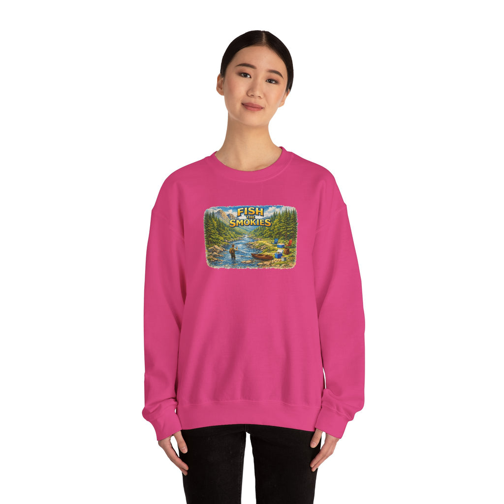 Fish Smokies Fishing Crewneck Unisex Sweatshirt